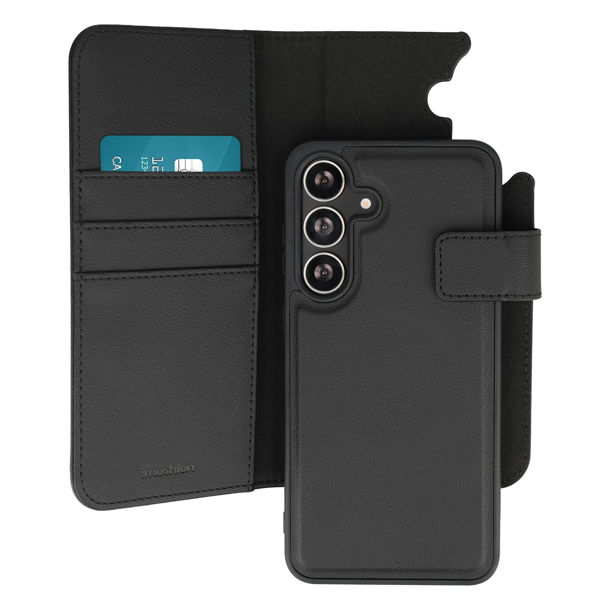 imoshion Étui portefeuille luxe 2-en-1 amovible Samsung Galaxy S25 FE - Noir