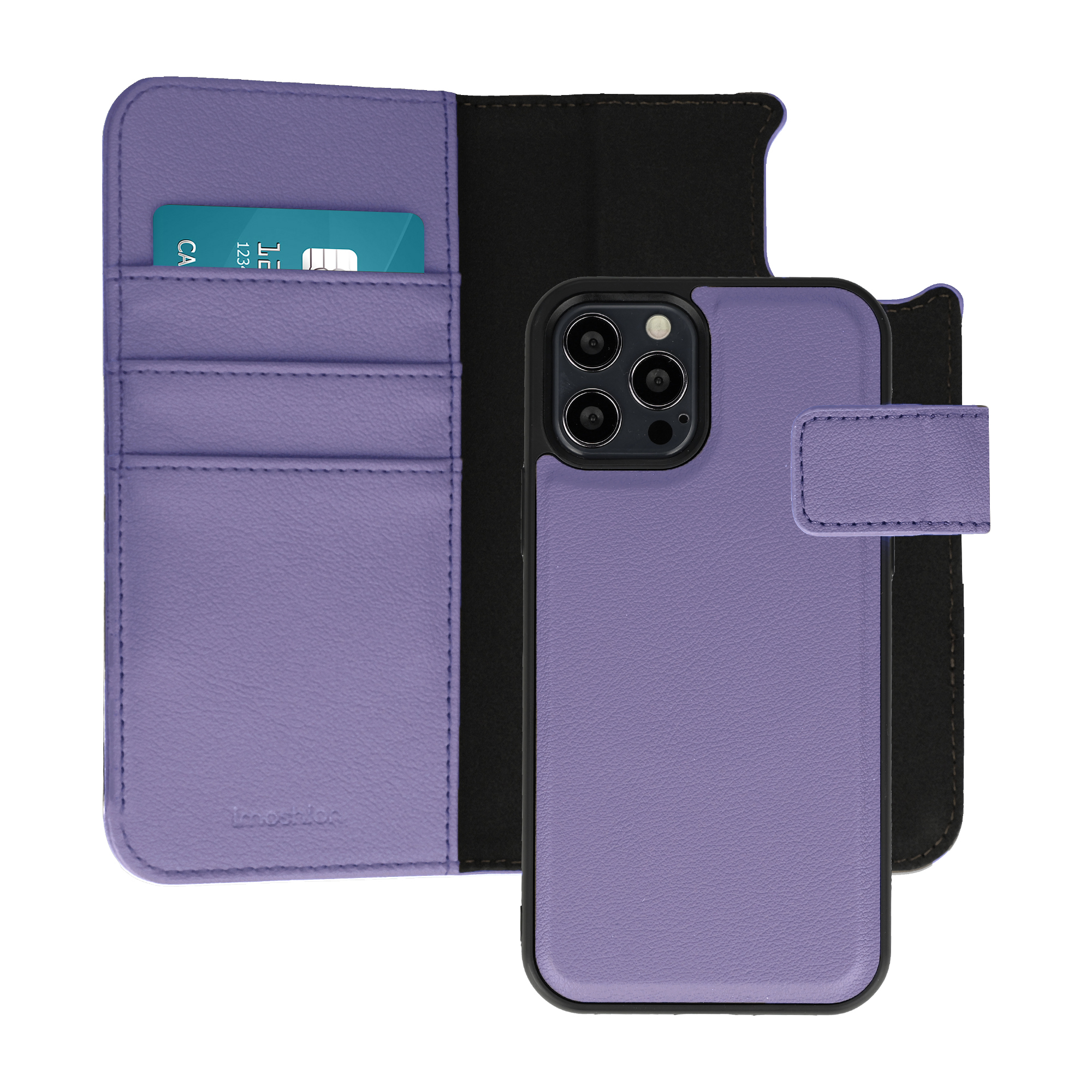 imoshion Étui portefeuille luxe 2-en-1 amovible Apple iPhone 12 (Pro) - Violet