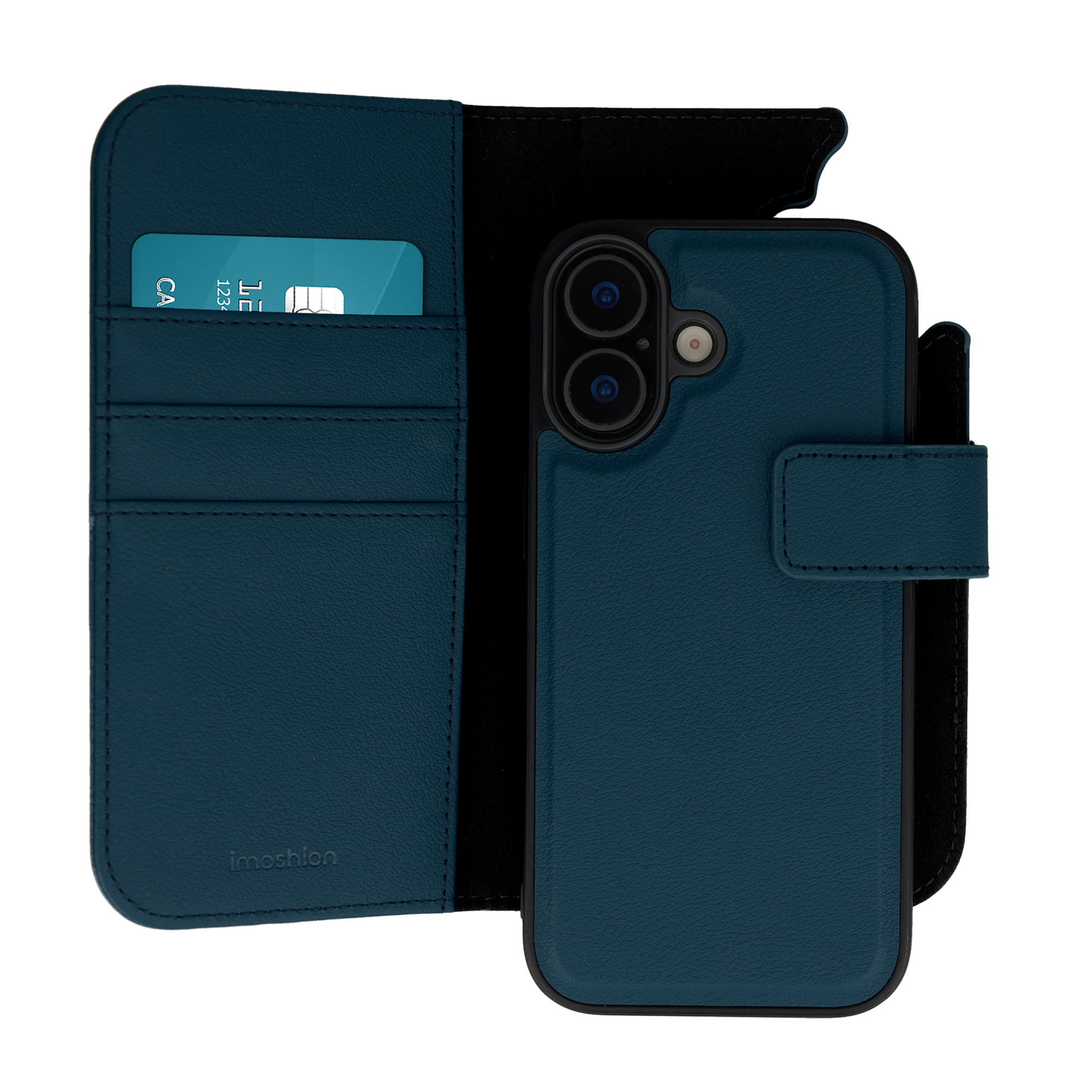 imoshion Étui portefeuille luxe 2-en-1 amovible Apple iPhone 17 - Bleu