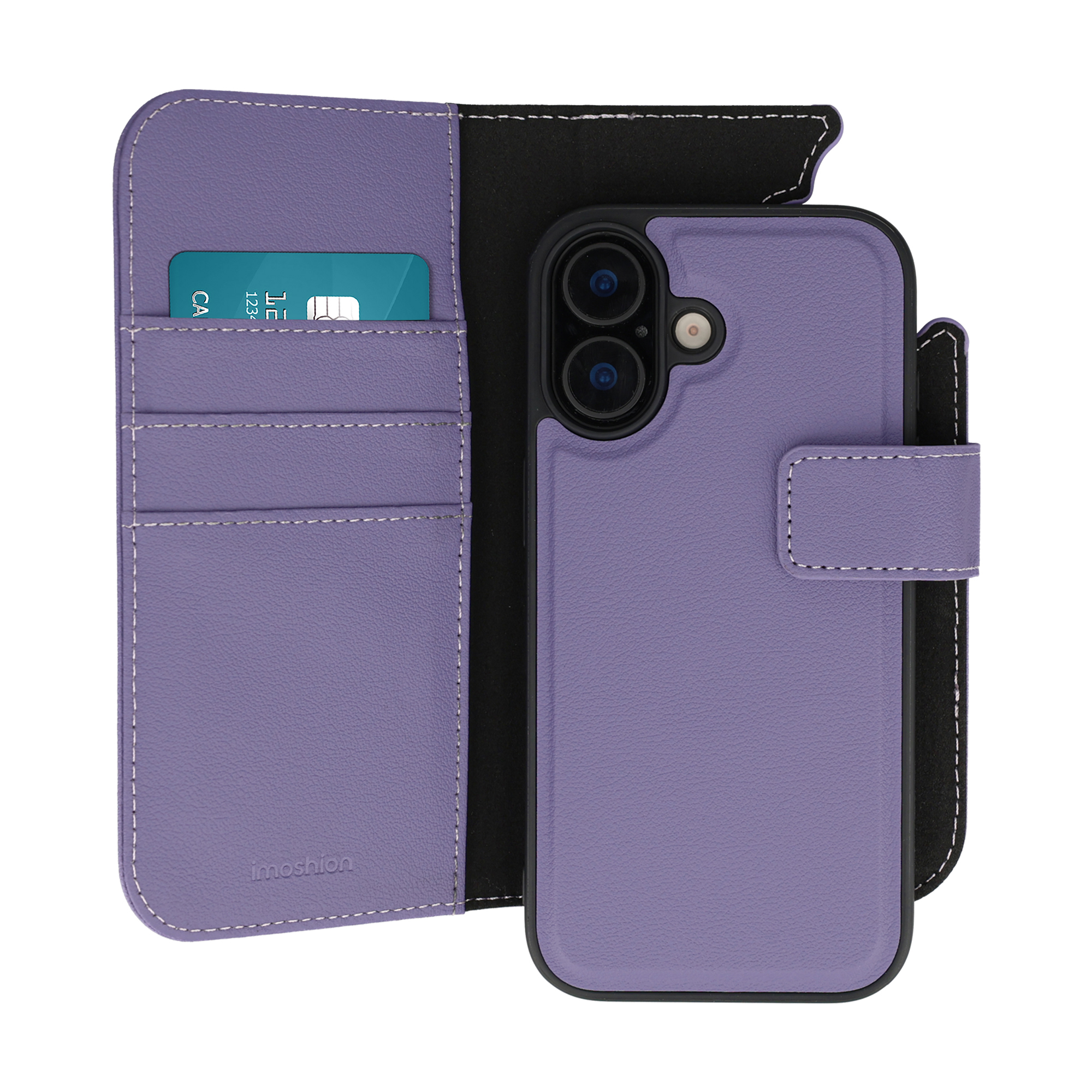 imoshion Étui portefeuille luxe 2-en-1 amovible Apple iPhone 17 - Violet