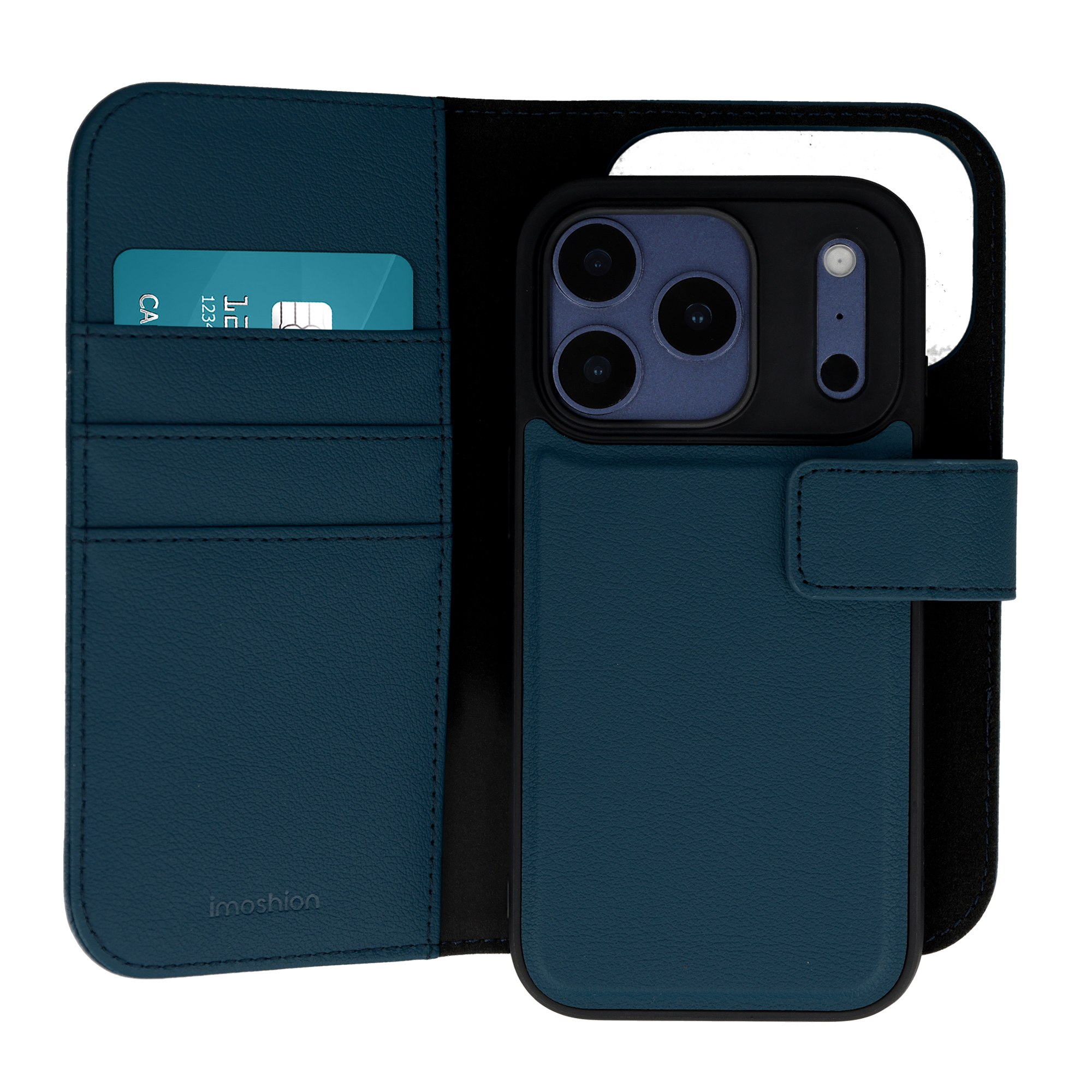 imoshion Étui portefeuille luxe 2-en-1 amovible Apple iPhone 17 Pro - Bleu