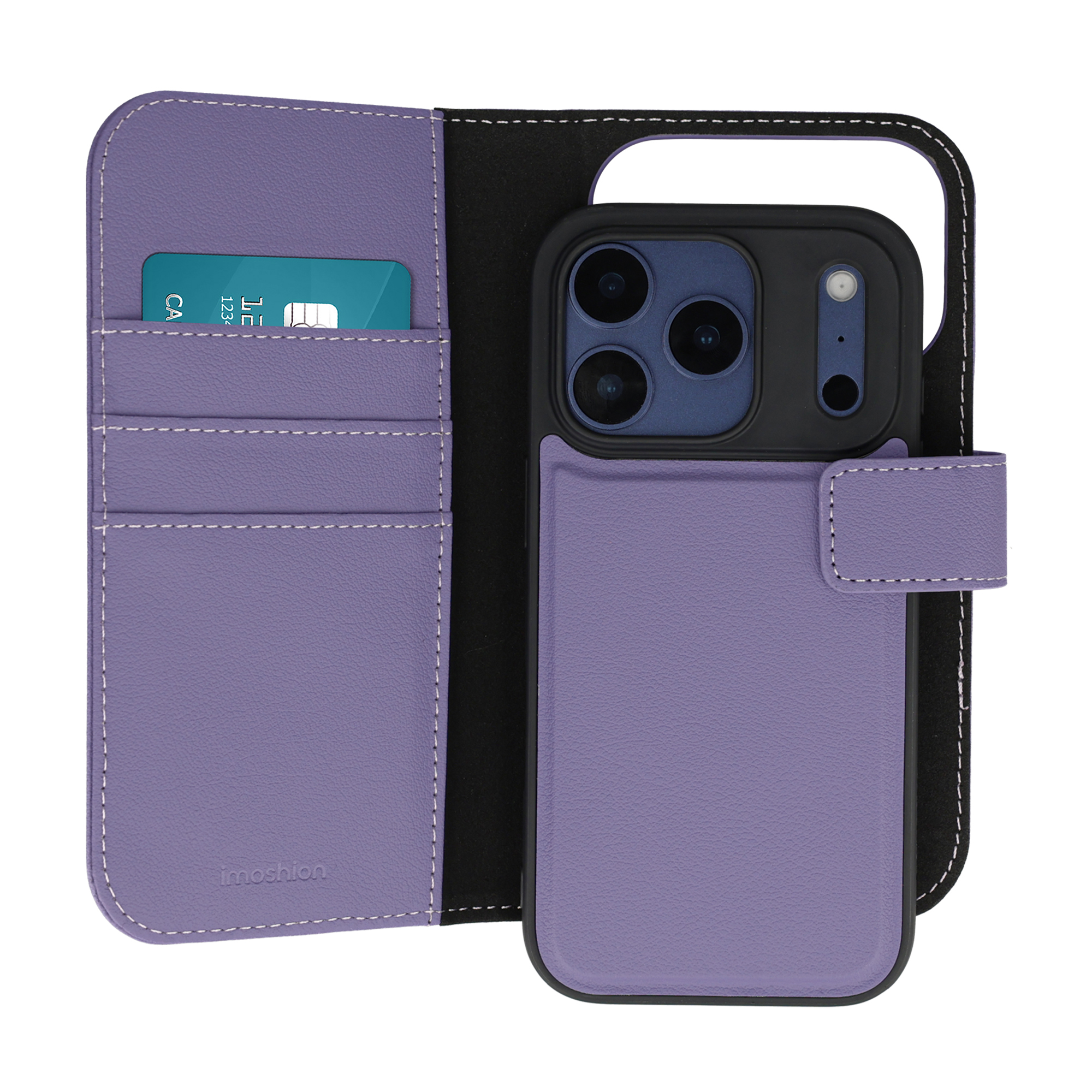 imoshion Étui portefeuille luxe 2-en-1 amovible Apple iPhone 17 Pro - Violet