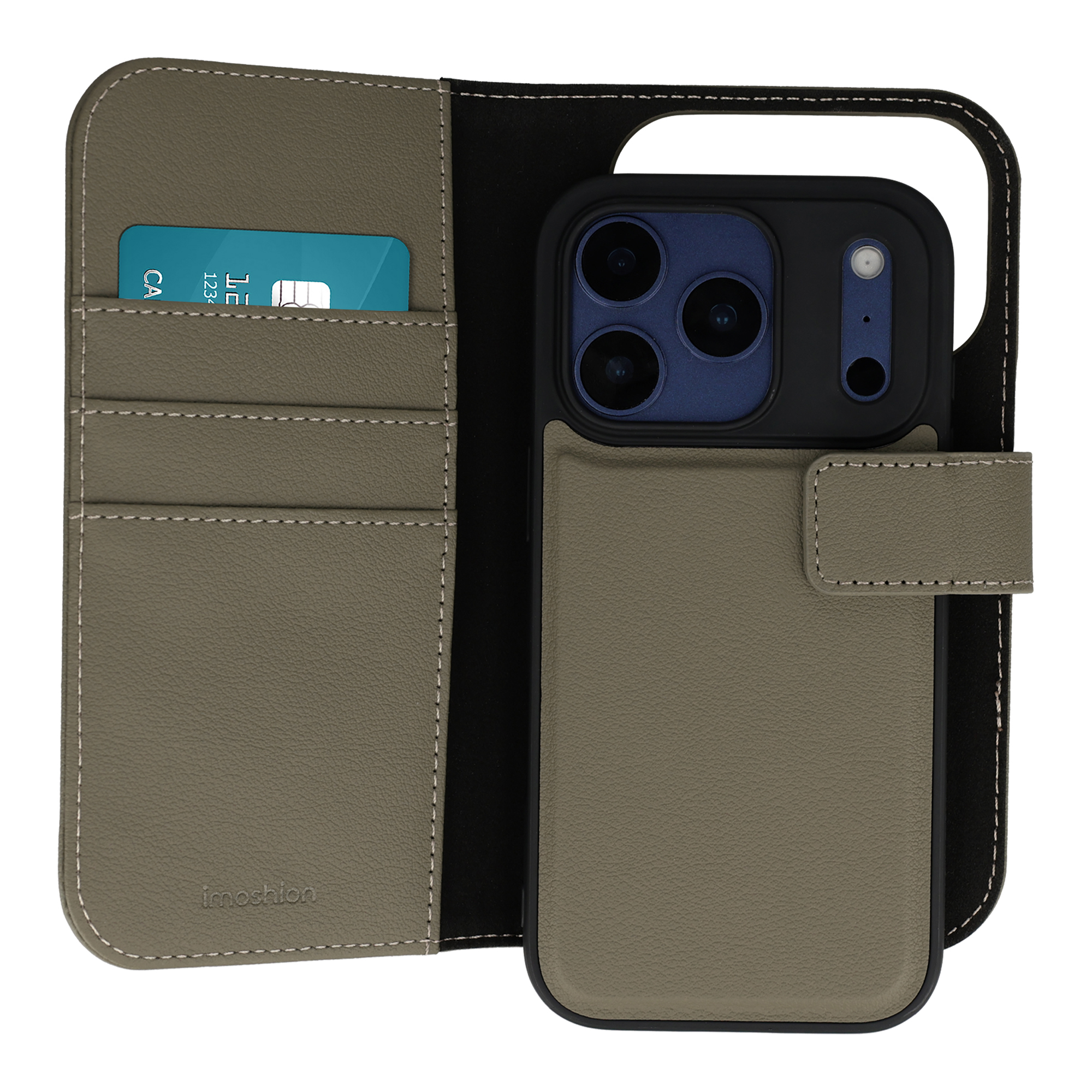imoshion Étui portefeuille luxe 2-en-1 amovible Apple iPhone 17 Pro - Vert