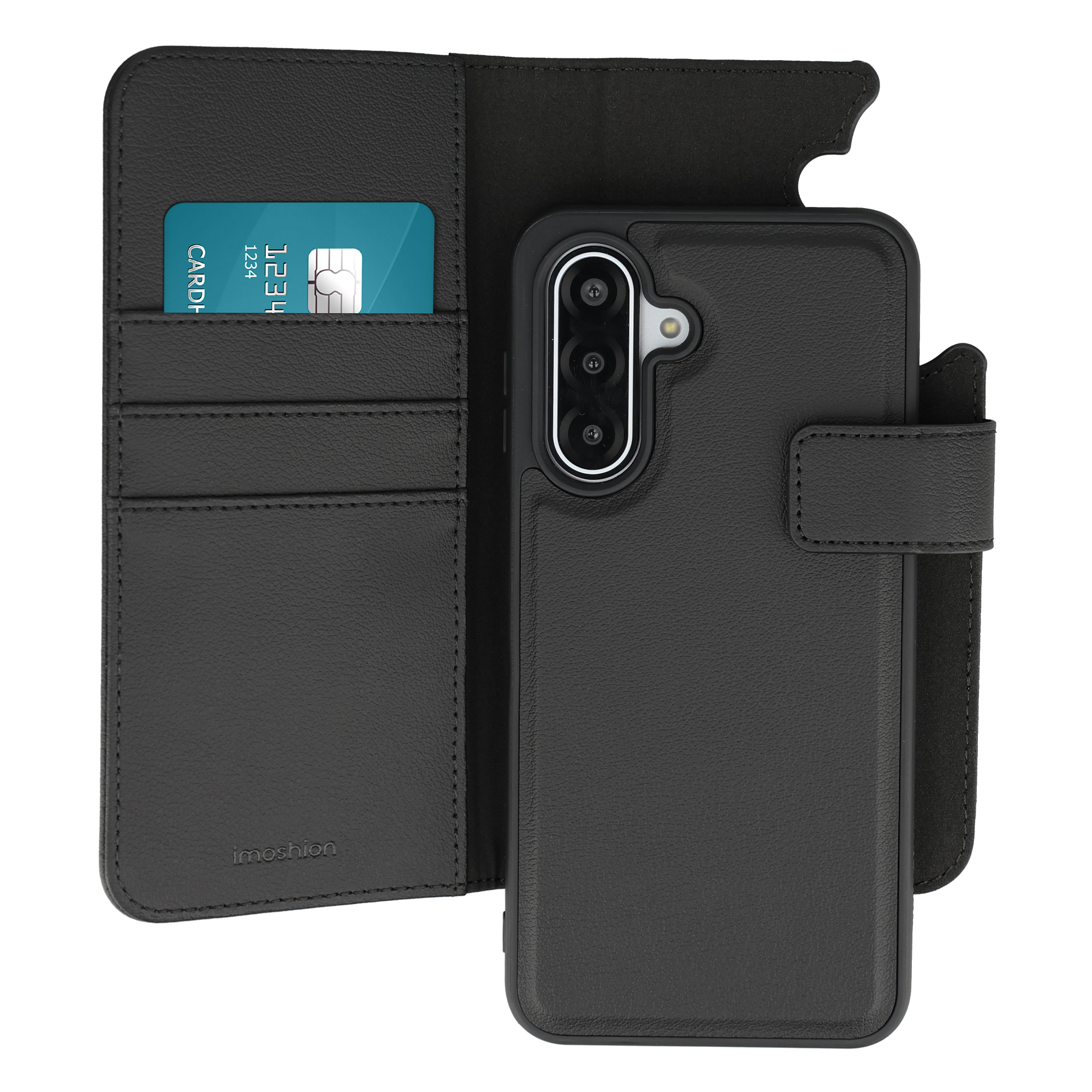 imoshion Étui portefeuille luxe 2-en-1 amovible Samsung Galaxy A17 (5G) / (4G) - Noir