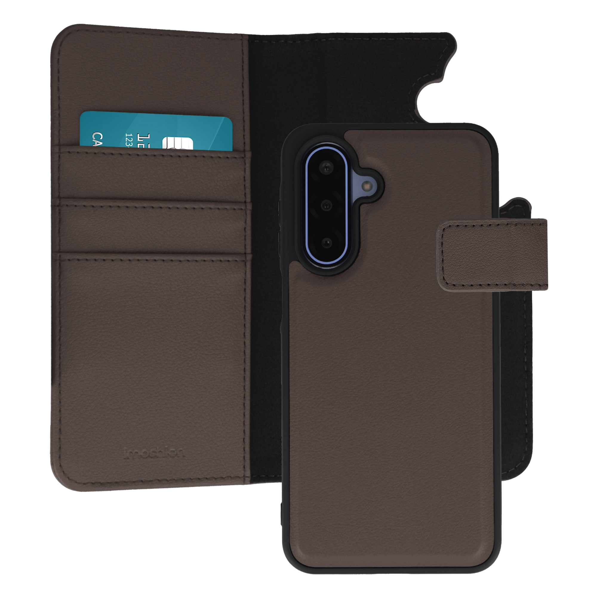 imoshion Étui portefeuille luxe 2-en-1 amovible Samsung Galaxy A17 (5G) / (4G) - Marron
