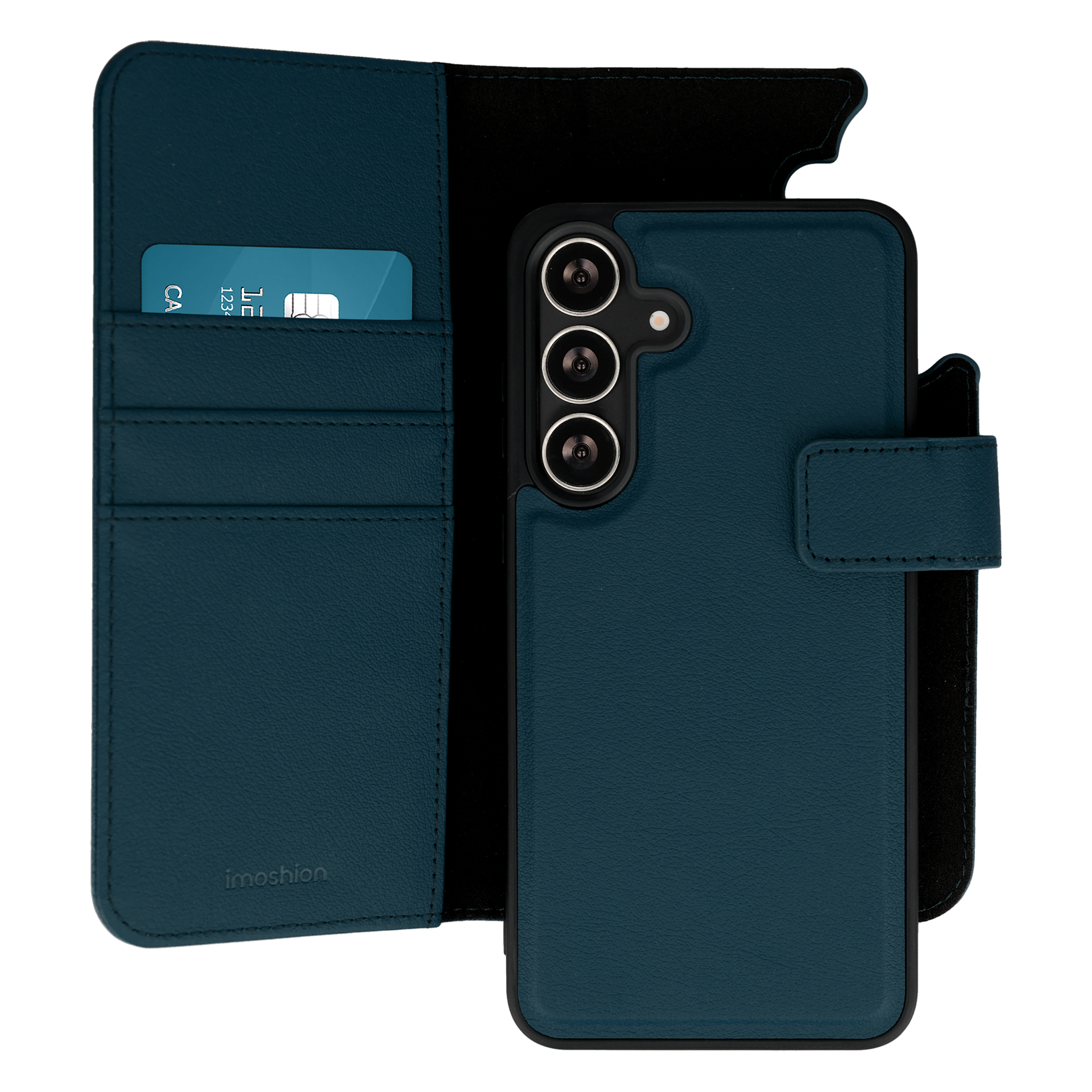 imoshion Étui portefeuille luxe 2-en-1 amovible Samsung Galaxy S24 FE - Bleu