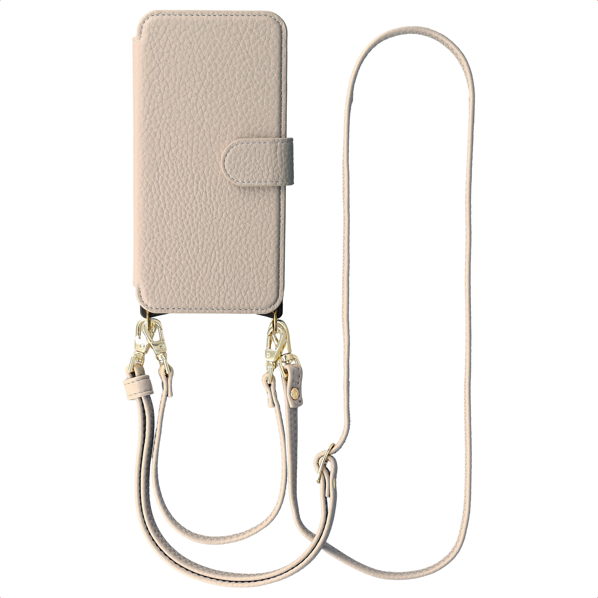 Selencia Riva Bookcase met MagSafe en Koord voor de Samsung Galaxy A57 (5G) - Beige