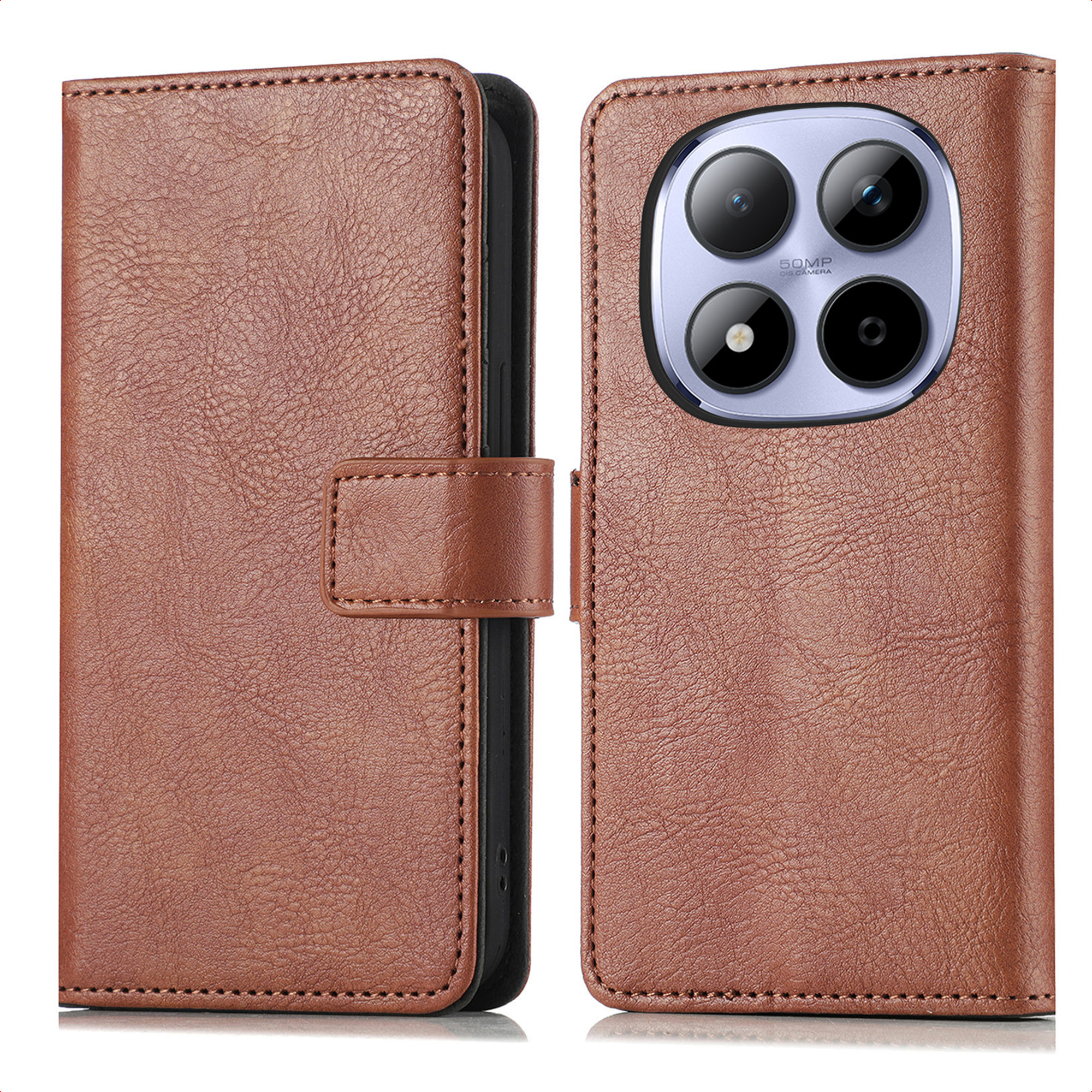 imoshion Luxe Bookcase voor de Xiaomi Redmi Note 15 Pro (4G) - Bruin