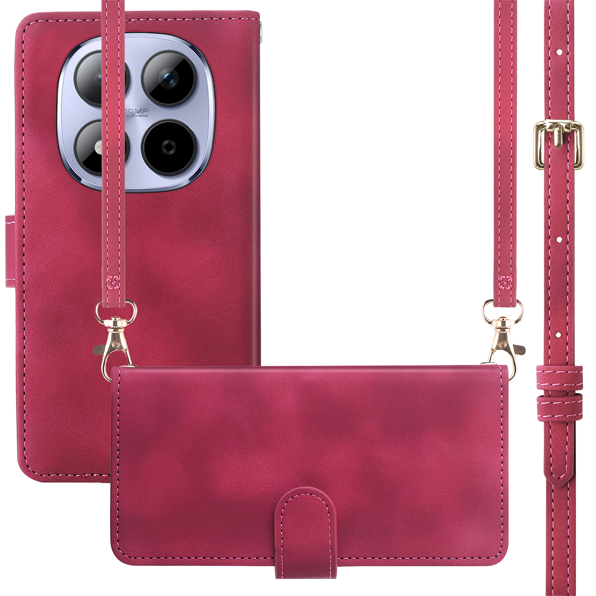 imoshion Bookcase met koord voor de Xiaomi Redmi Note 15 Pro (4G) - Rood