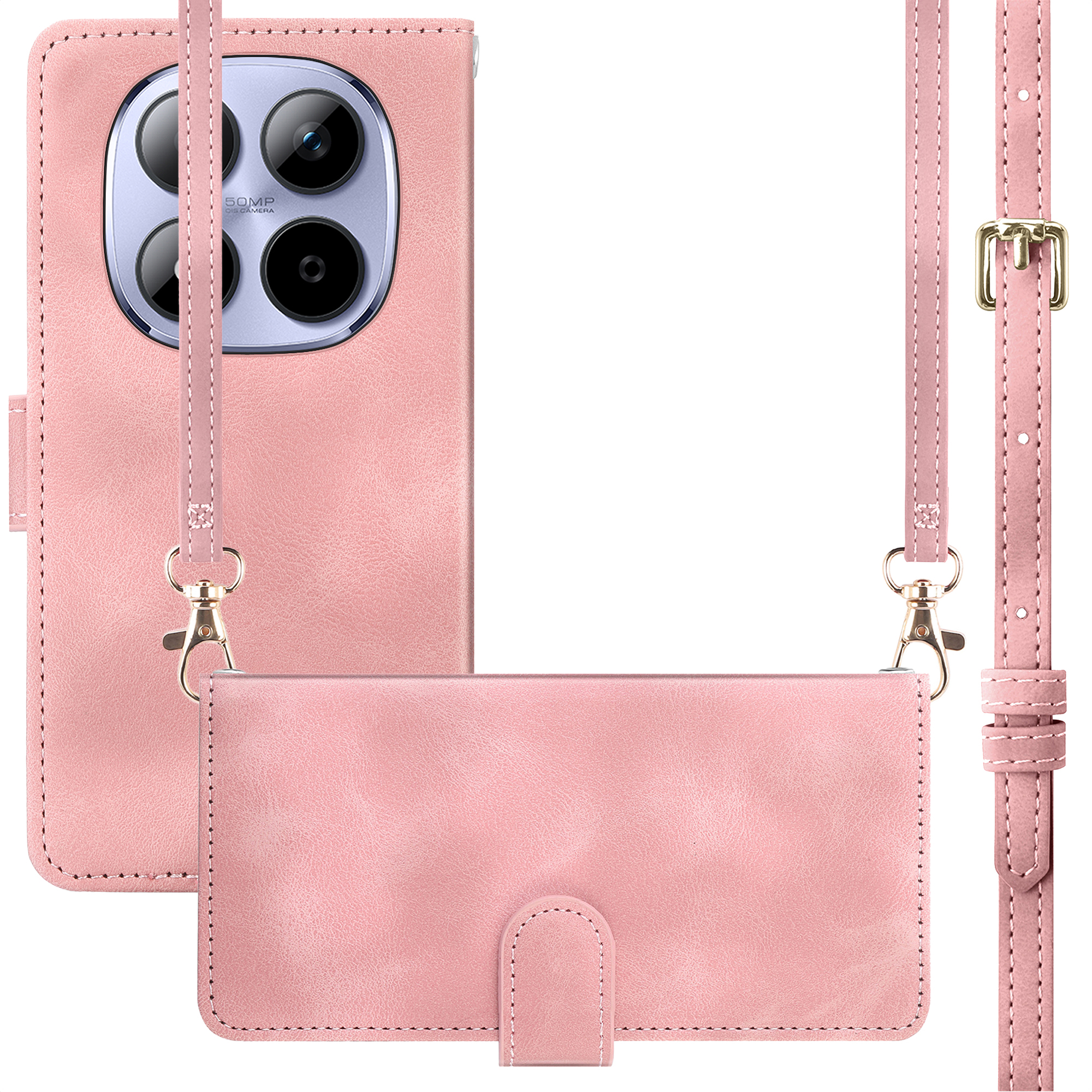 imoshion Bookcase met koord voor de Xiaomi Redmi Note 15 Pro Plus (5G) - Roze
