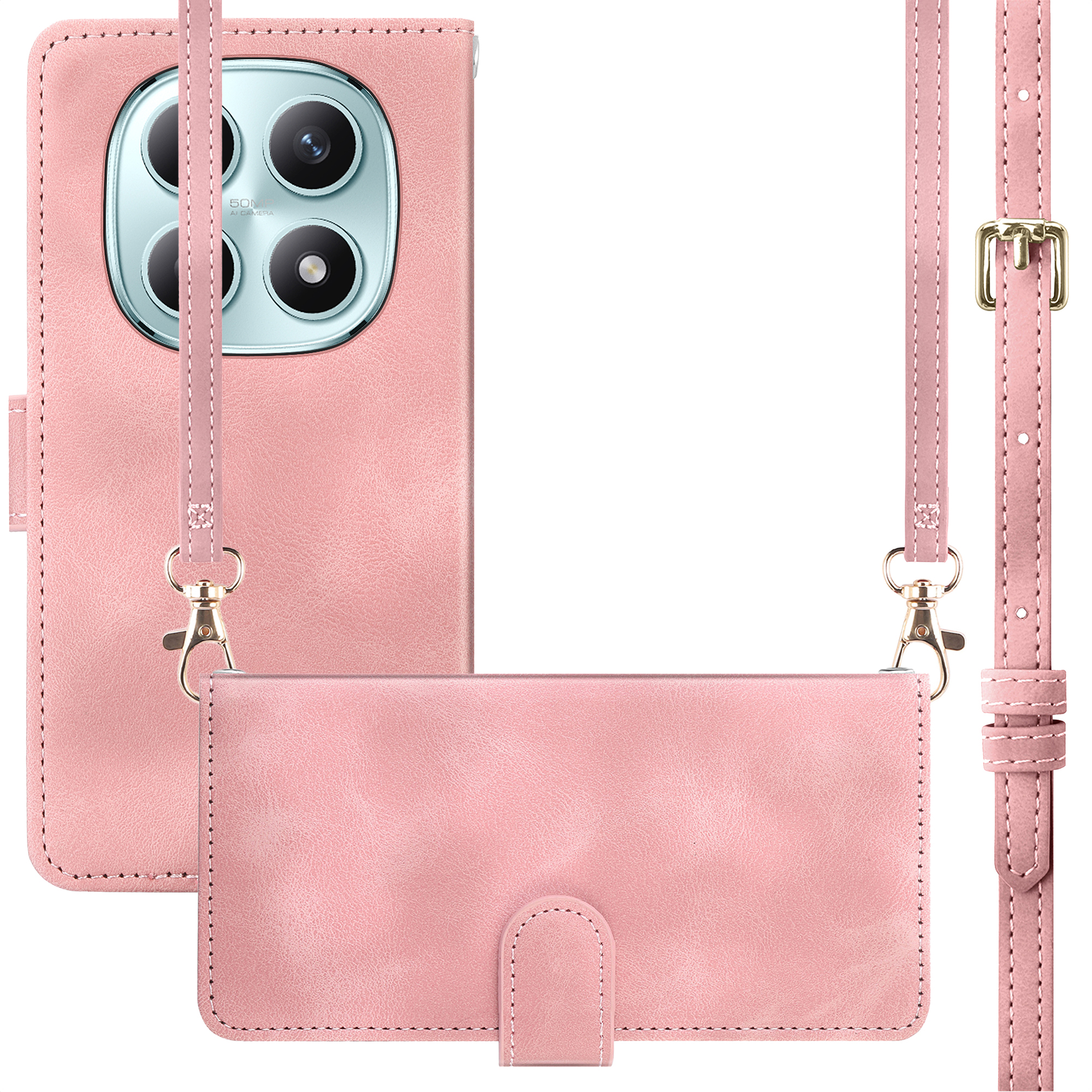 imoshion Bookcase met koord voor de Xiaomi Redmi Note 15 (4G) - Roze
