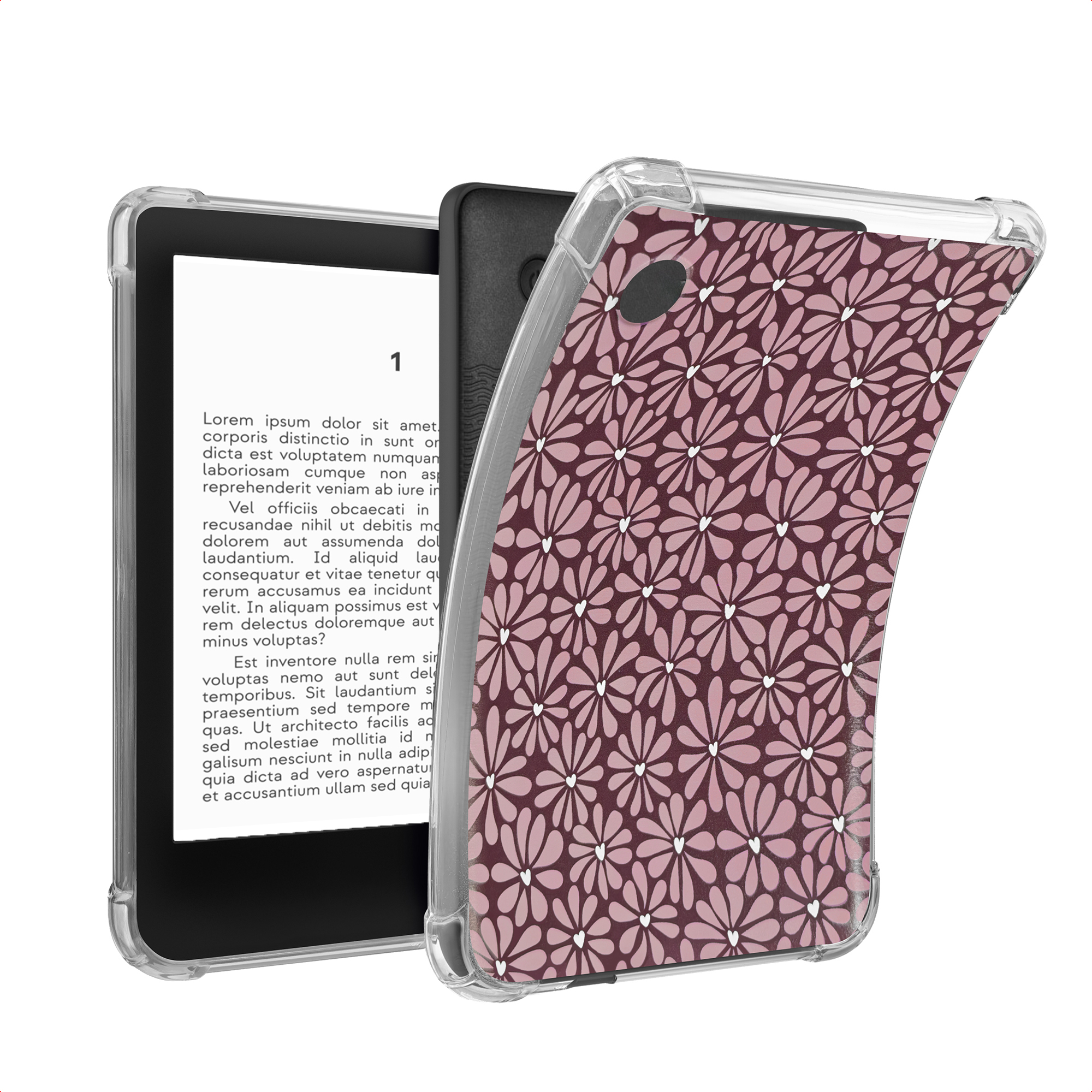 imoshion Design Clear Backcover voor de Kobo Clara Colour / Clara BW - Bloom Love Blush