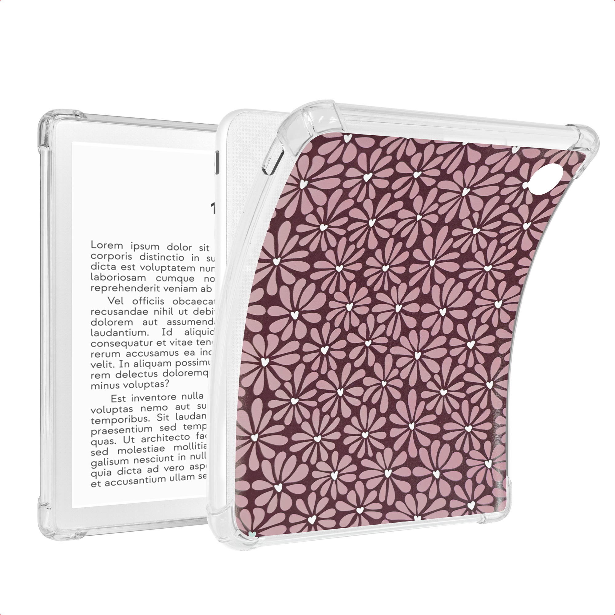 imoshion Design Clear Backcover voor de Kobo Libra Colour - Bloom Love Blush