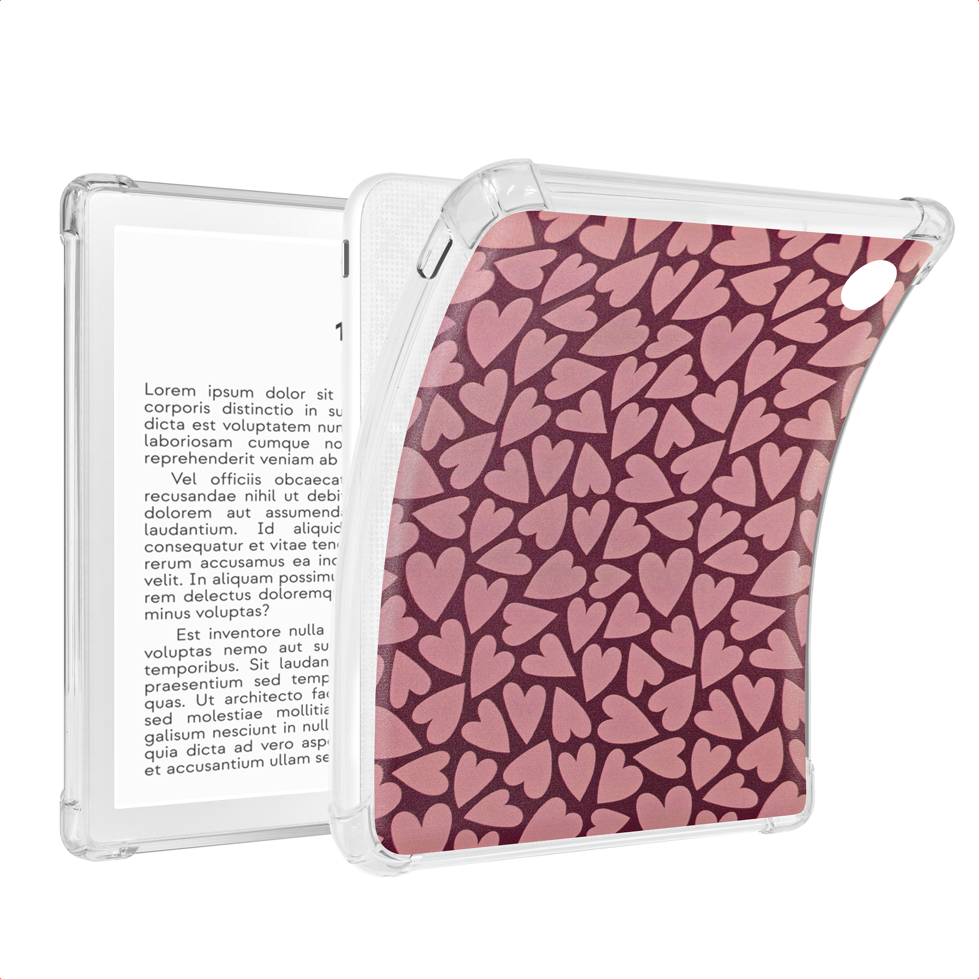 imoshion Coque Design Clear Kobo Libra Colour - Hearty Blush