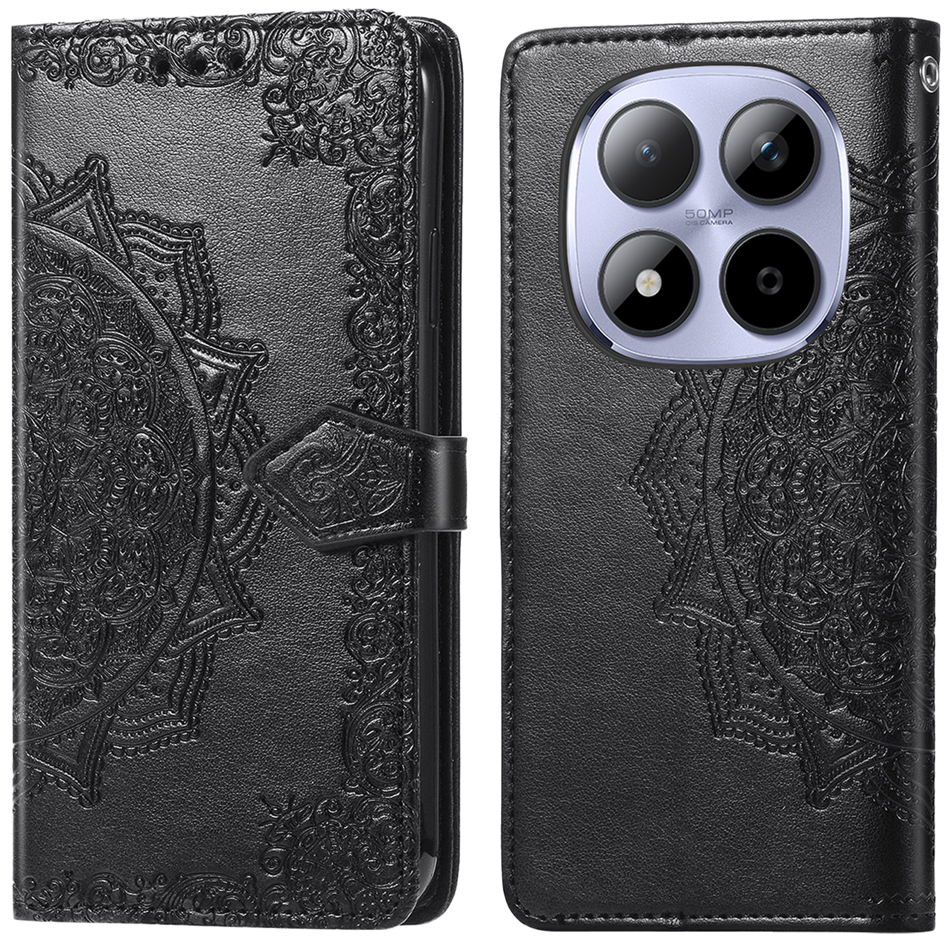 imoshion Mandala Bookcase voor de Xiaomi Redmi Note 15 Pro (5G) - Zwart