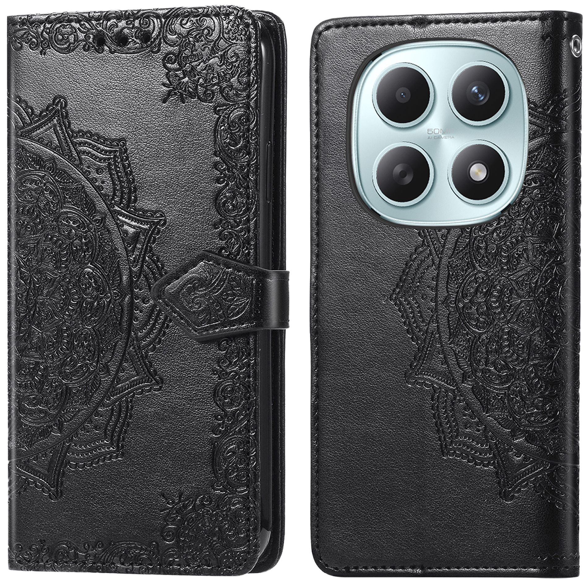 imoshion Mandala Bookcase voor de Xiaomi Redmi Note 15 (4G) - Zwart