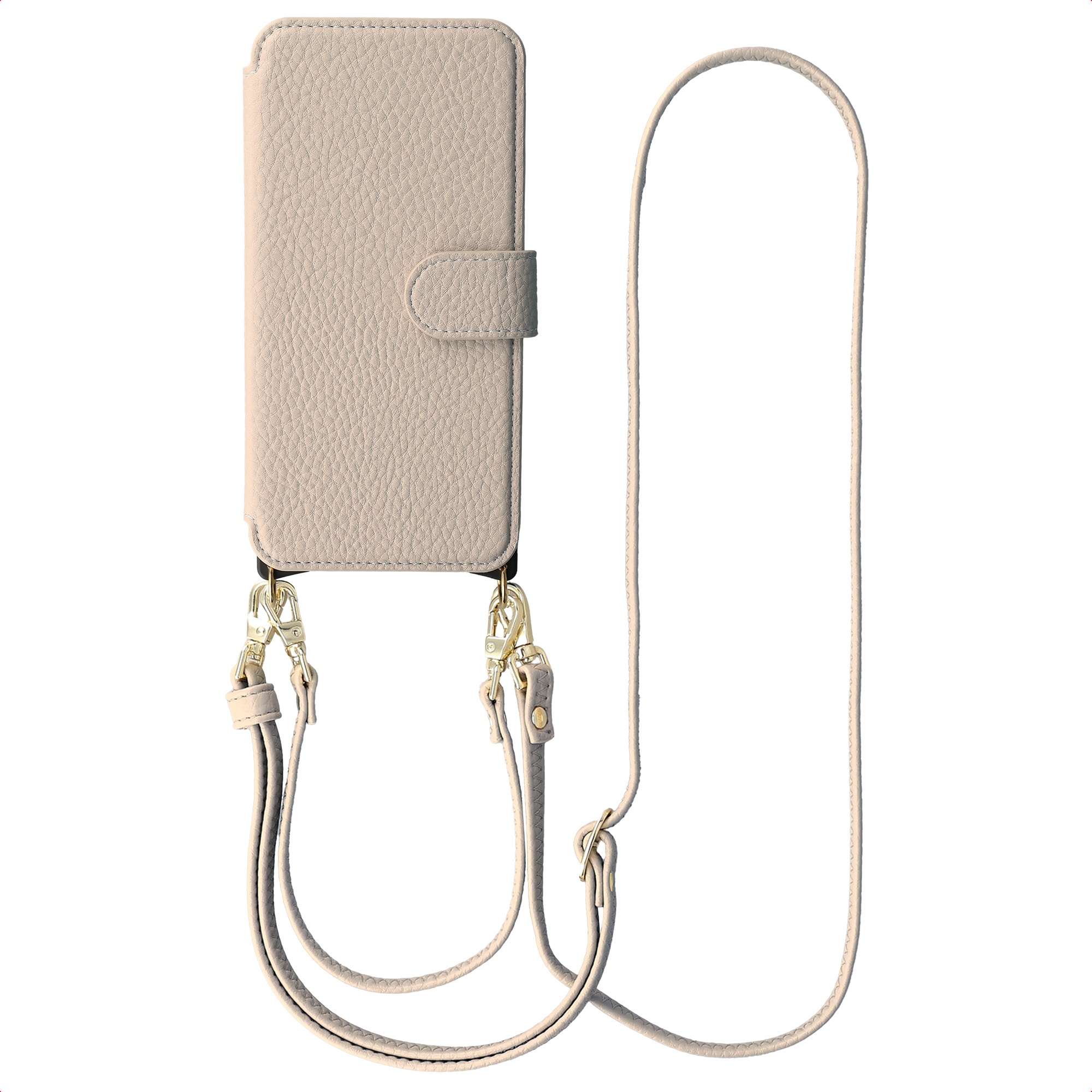 Selencia Riva Bookcase met MagSafe en Koord voor de Samsung Galaxy S26 - Beige