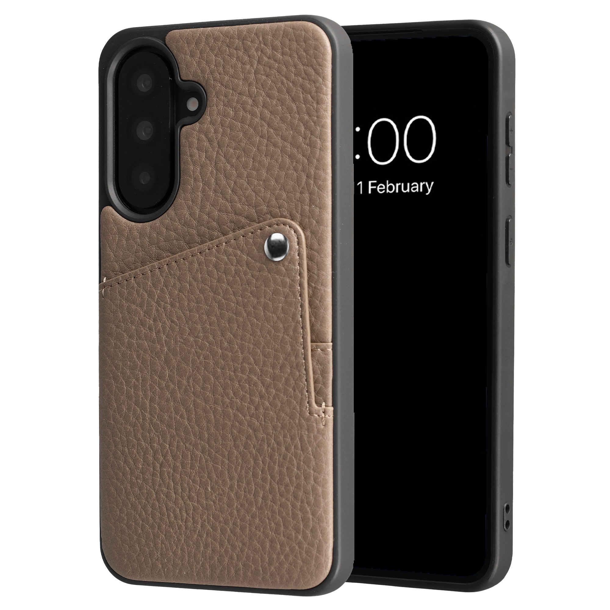 Selencia Coque Riva avec porte-cartes Samsung Galaxy A37 (5G) - Mocha Brown