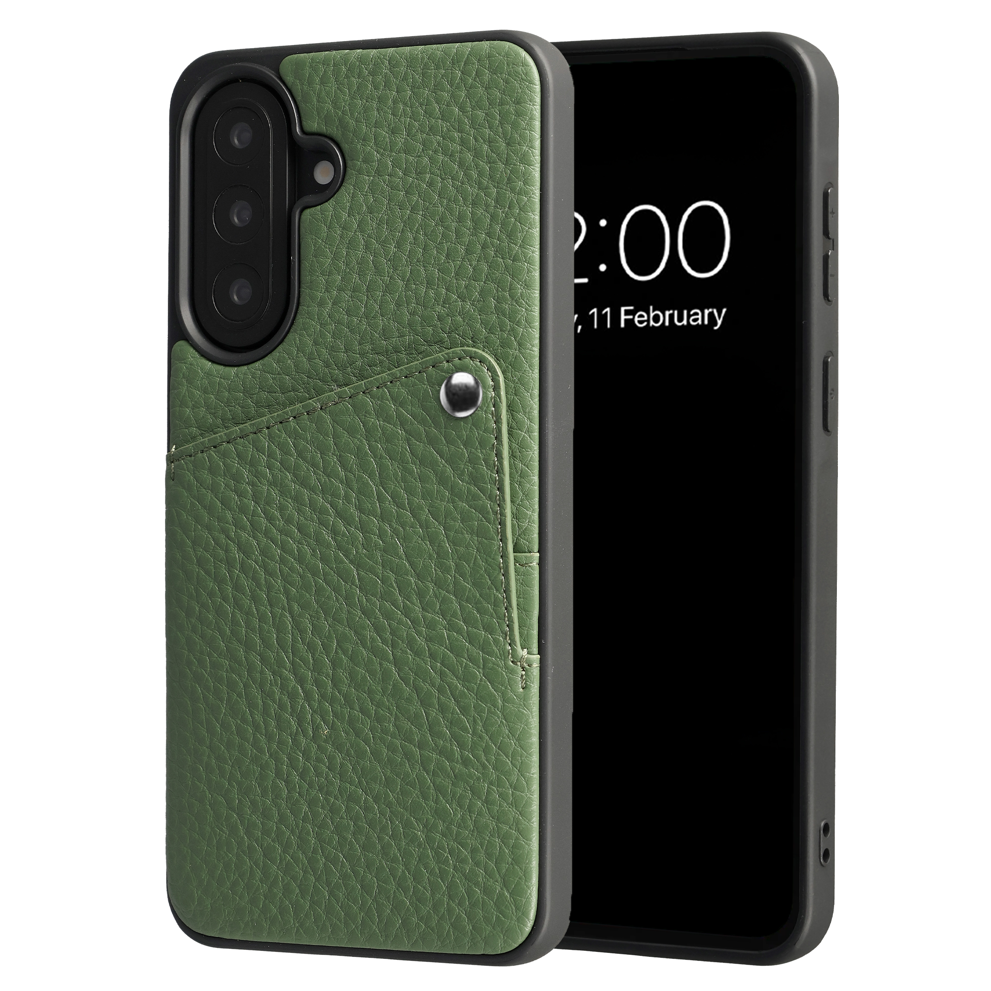 Selencia Coque Riva avec porte-cartes Samsung Galaxy A57 (5G) - Sage Green