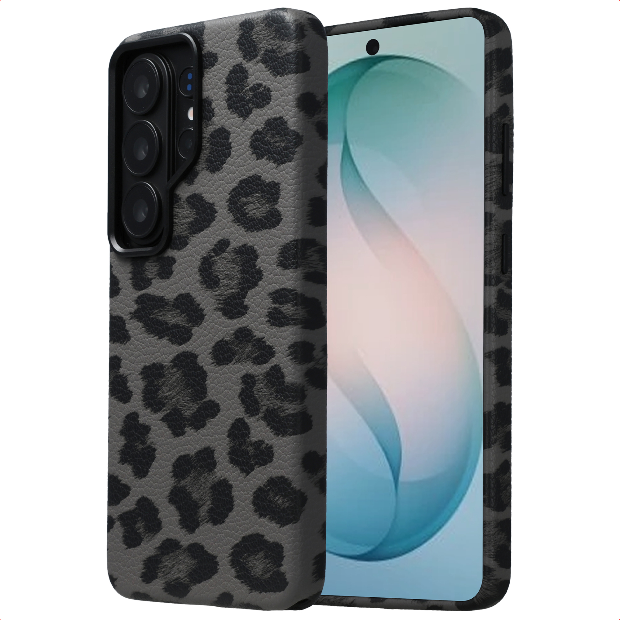 Selencia Coque Sabi imprimé panthère avec MagSafe Samsung Galaxy S26 Ultra - Midnight Black