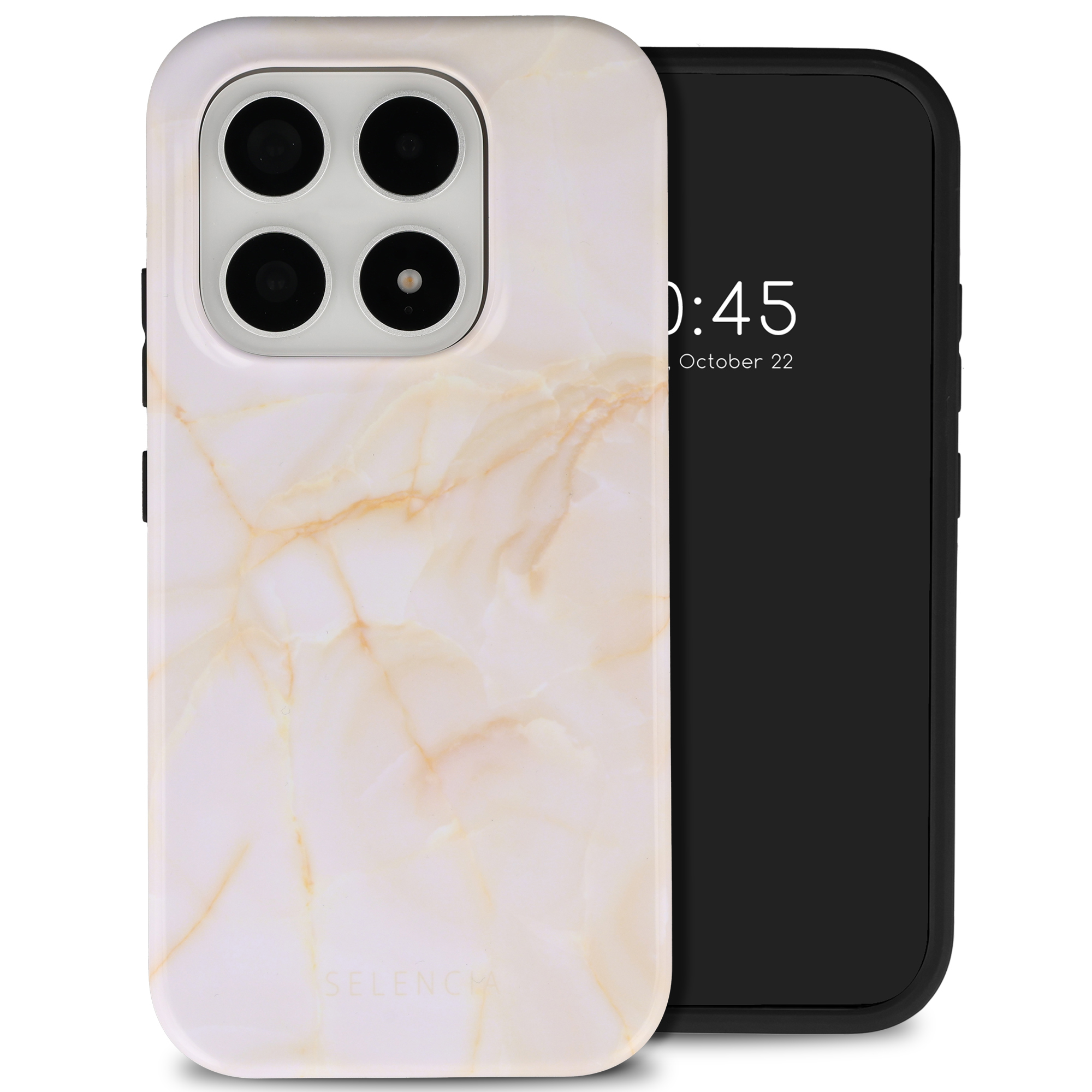 Selencia Coque arrière Vivid avec MagSafe Xiaomi 17 - Golden Beige Marble