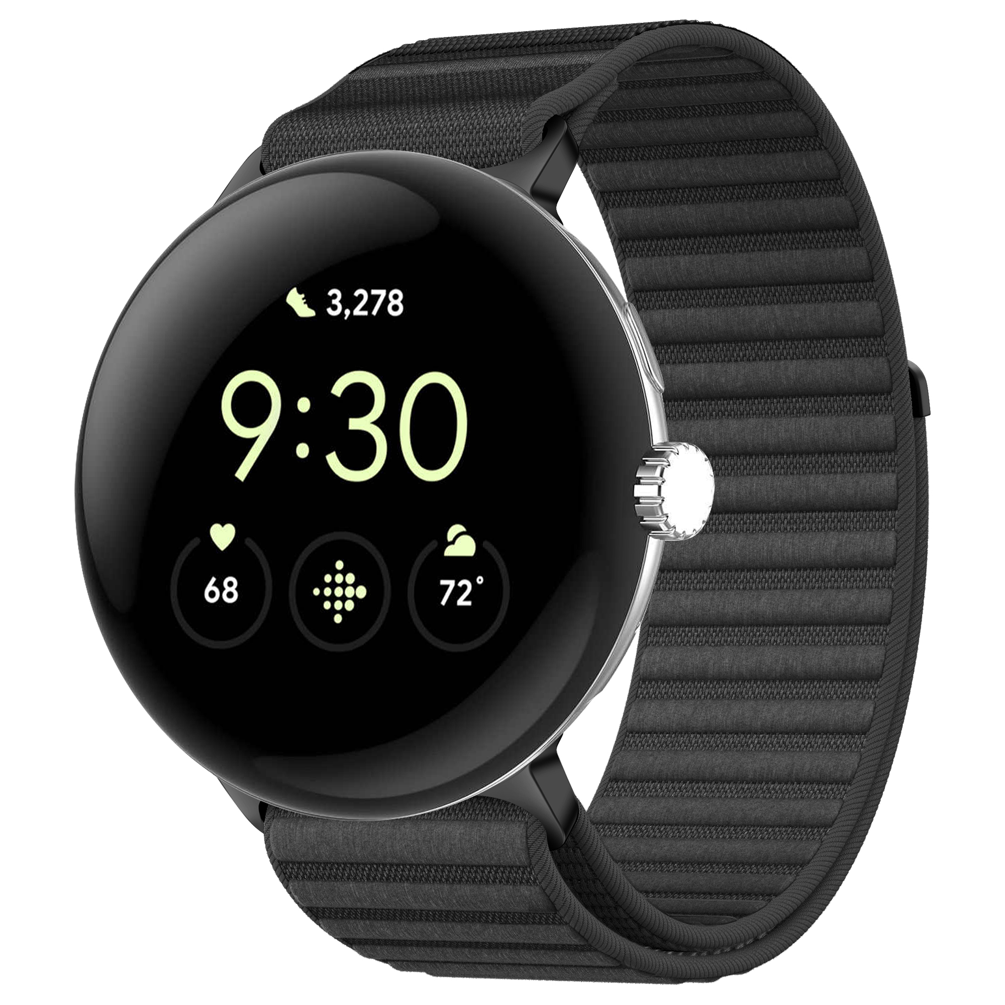 imoshion Bracelet en nylon Google Pixel Watch / Watch 2 / Watch 3 / Watch 4 (41 mm) - Noir