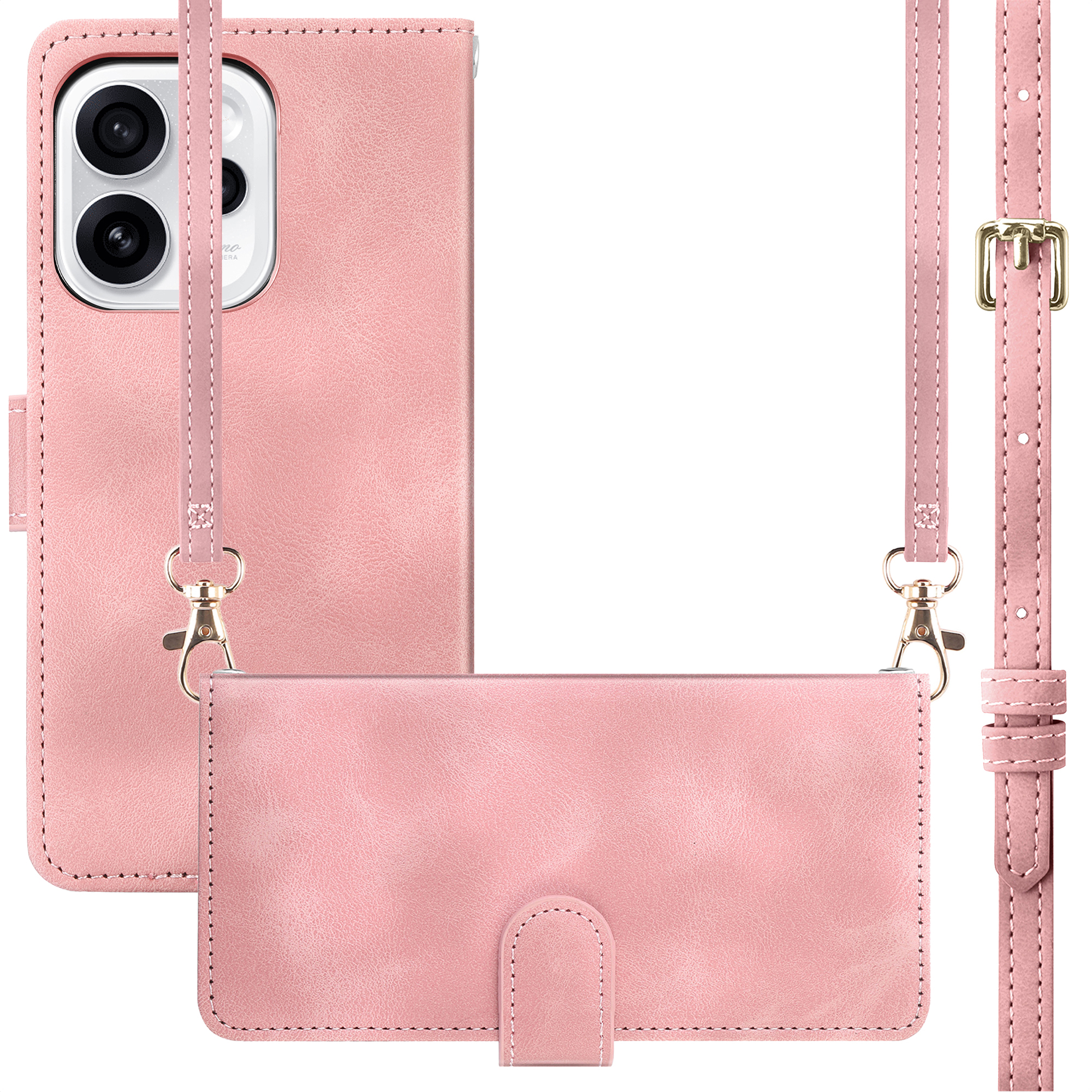 imoshion Bookcase met koord voor de Oppo Reno15 F (5G) - Roze