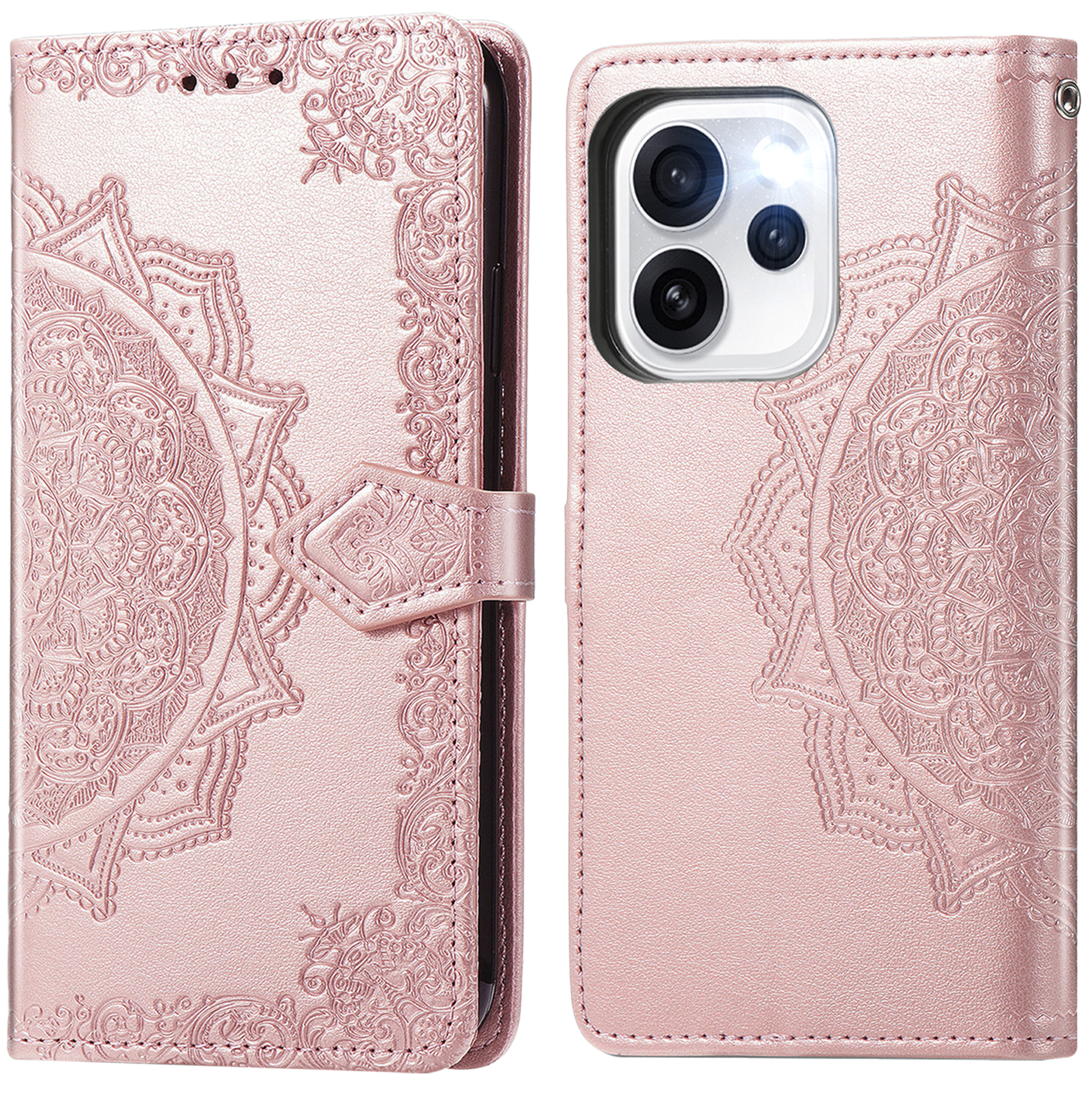 imoshion Mandala Bookcase voor de Oppo Reno15 F (5G) - Rose Gold