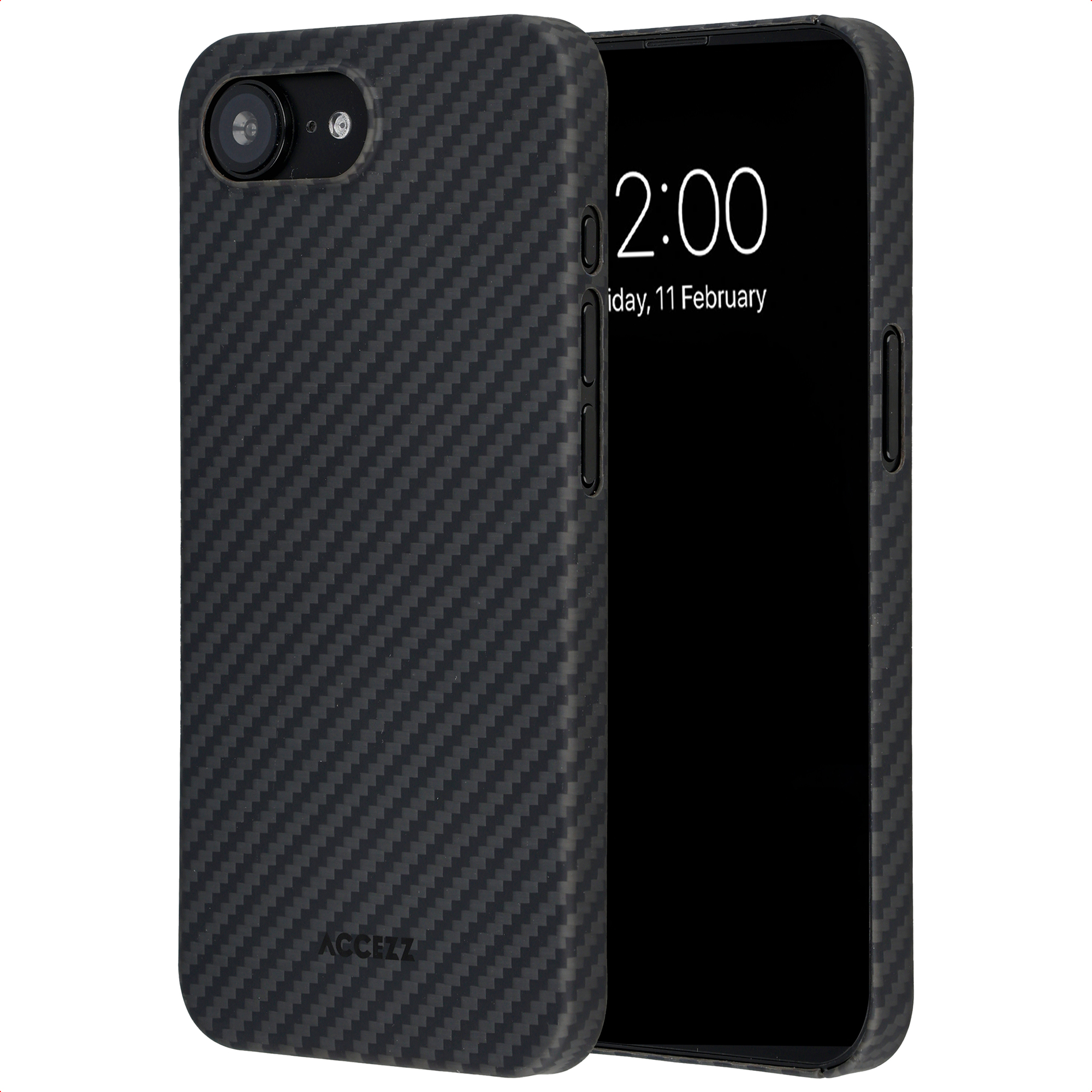 Accezz MagSafe Kevlar® Backcover voor de Apple iPhone 17e / 16e - Zwart