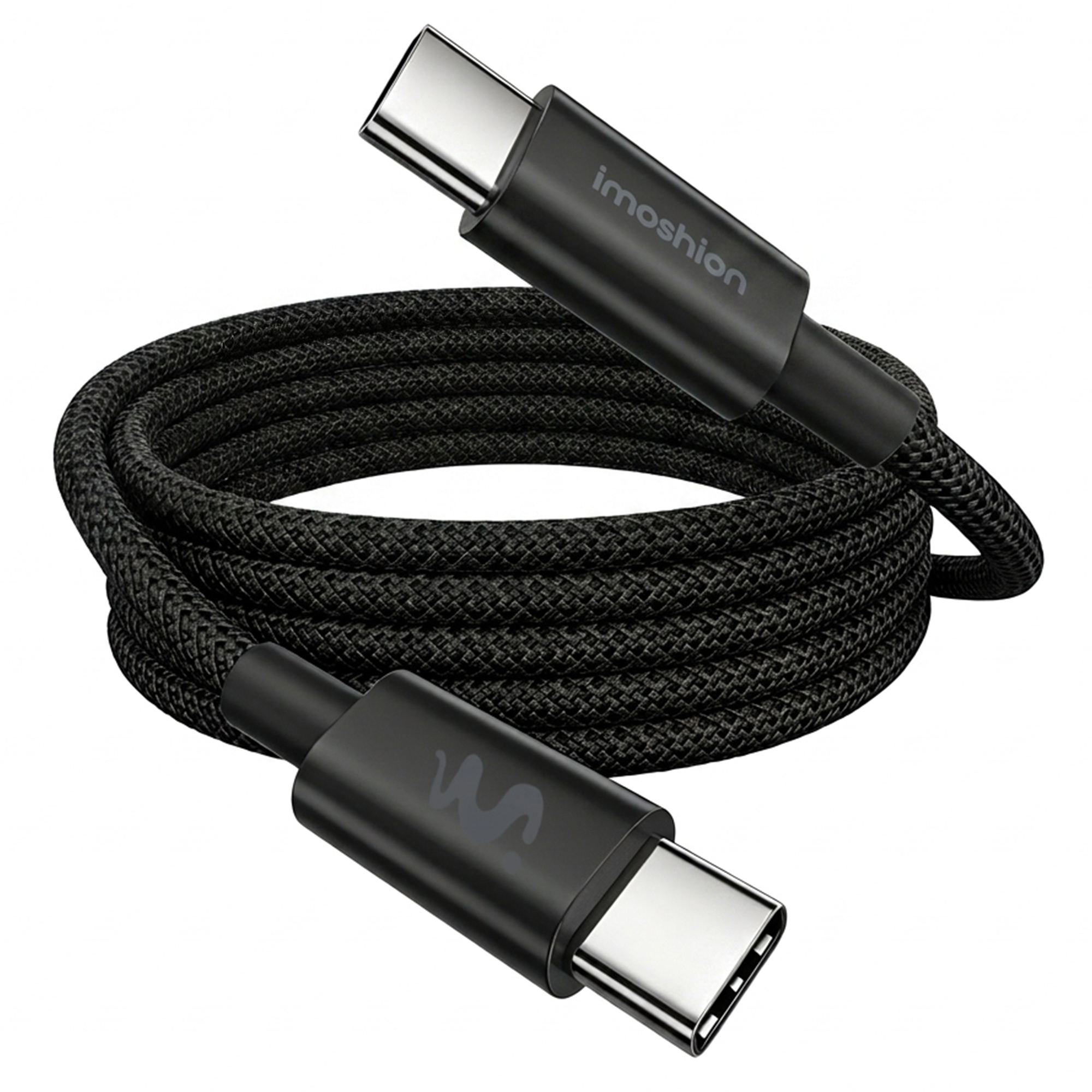 imoshion Câble USB-C vers USB-C Tressé 100 W - 1 mètre - Noir