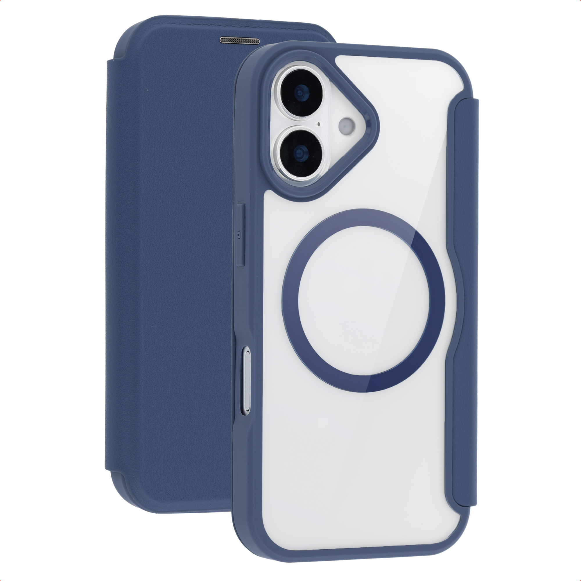 imoshion Transparante Bookcase met MagSafe voor de Apple iPhone 17 - Blauw