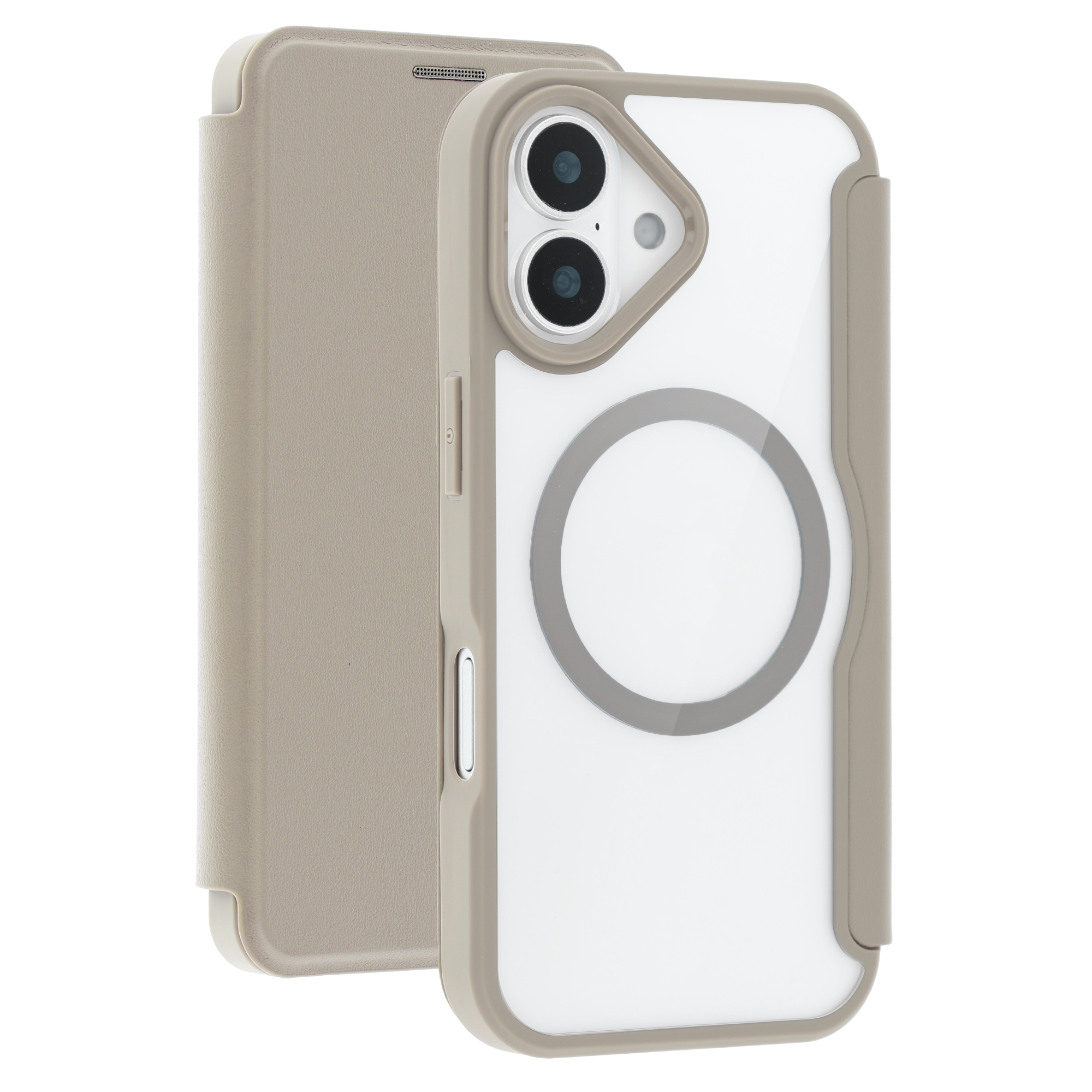 imoshion Transparante Bookcase met MagSafe voor de Apple iPhone 17 - Beige