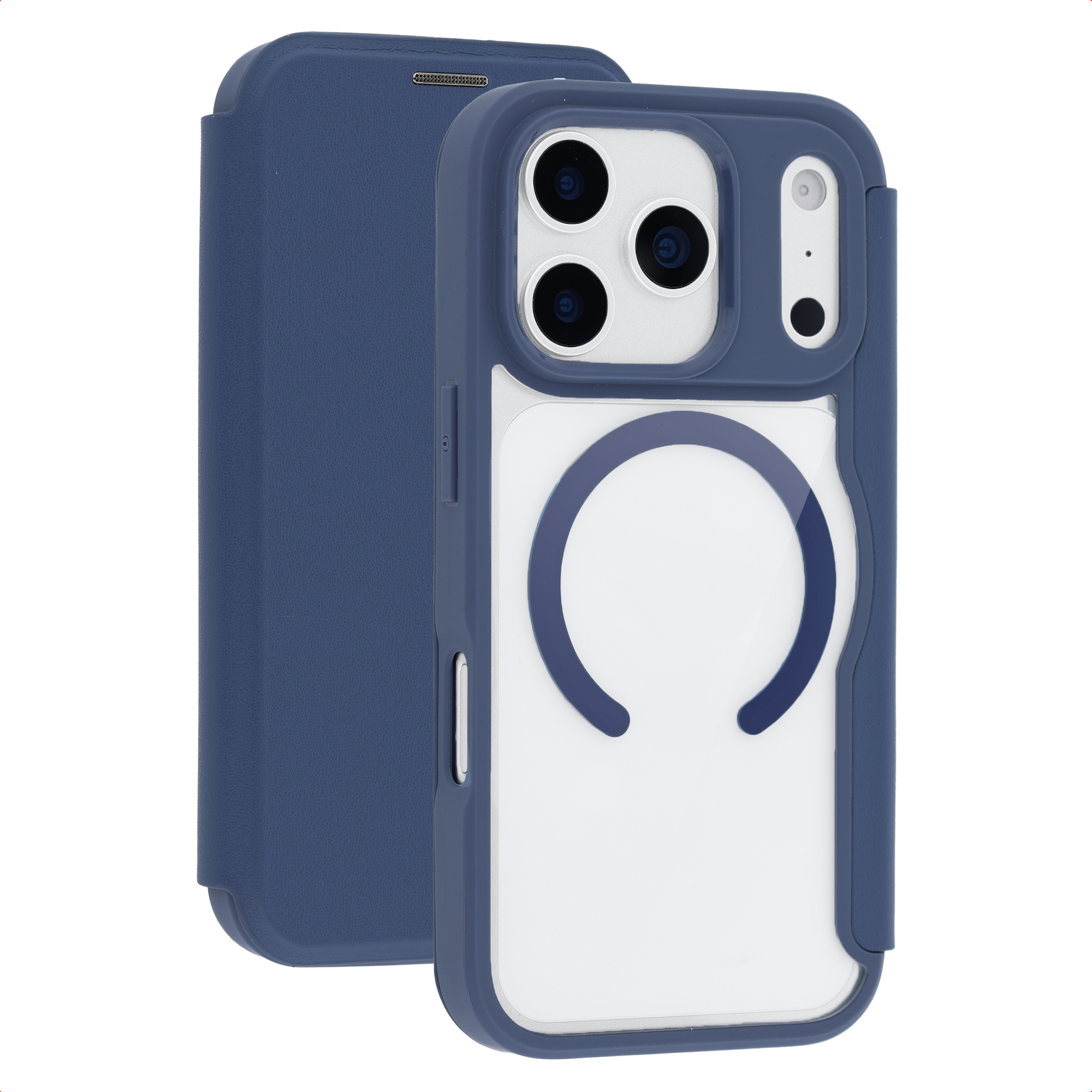 imoshion Bookcase Transparente avec MagSafe Apple iPhone 17 Pro - Bleu