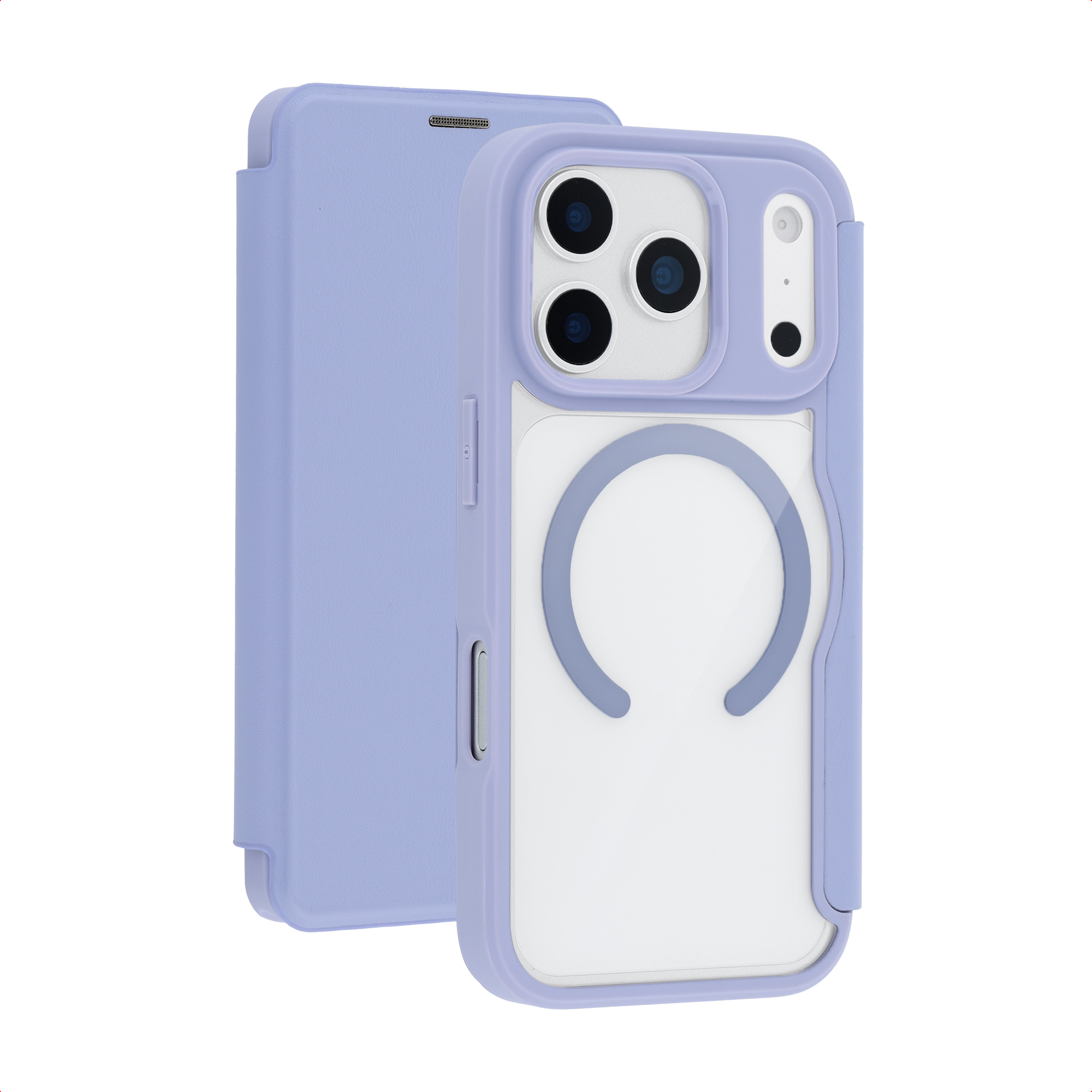 imoshion Bookcase Transparente avec MagSafe Apple iPhone 17 Pro Max - Lilas