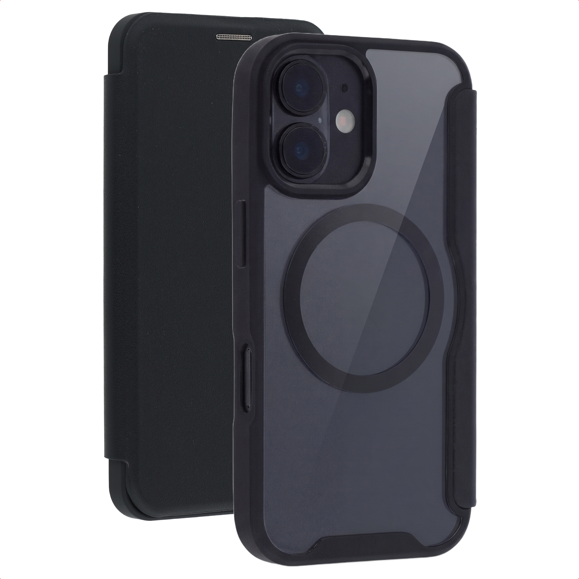 imoshion Bookcase Transparente avec MagSafe Apple iPhone 16 - Noir