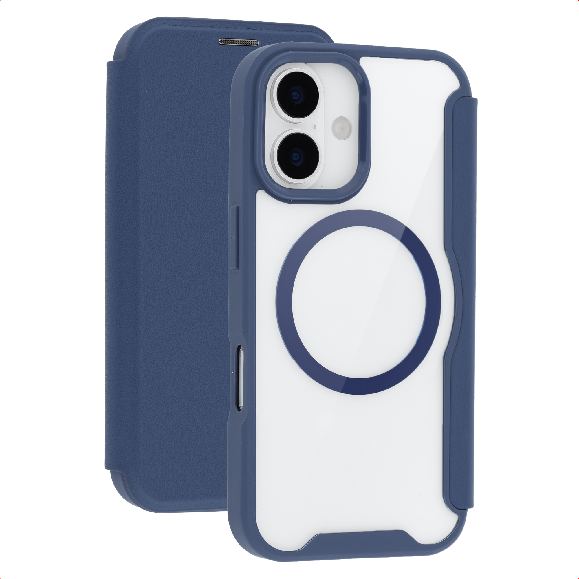 imoshion Bookcase Transparente avec MagSafe Apple iPhone 16 - Bleu