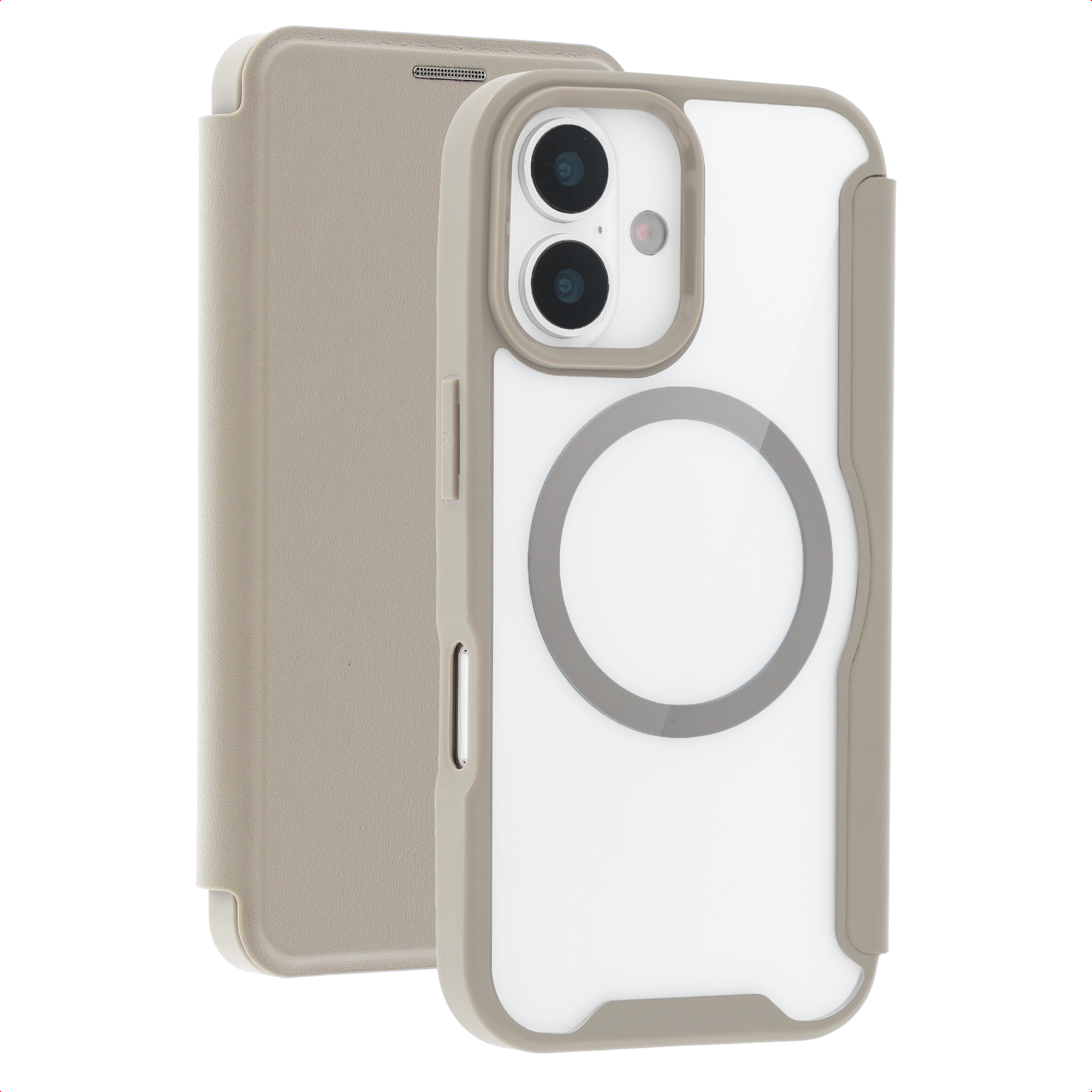 imoshion Bookcase Transparente avec MagSafe Apple iPhone 16 - Beige