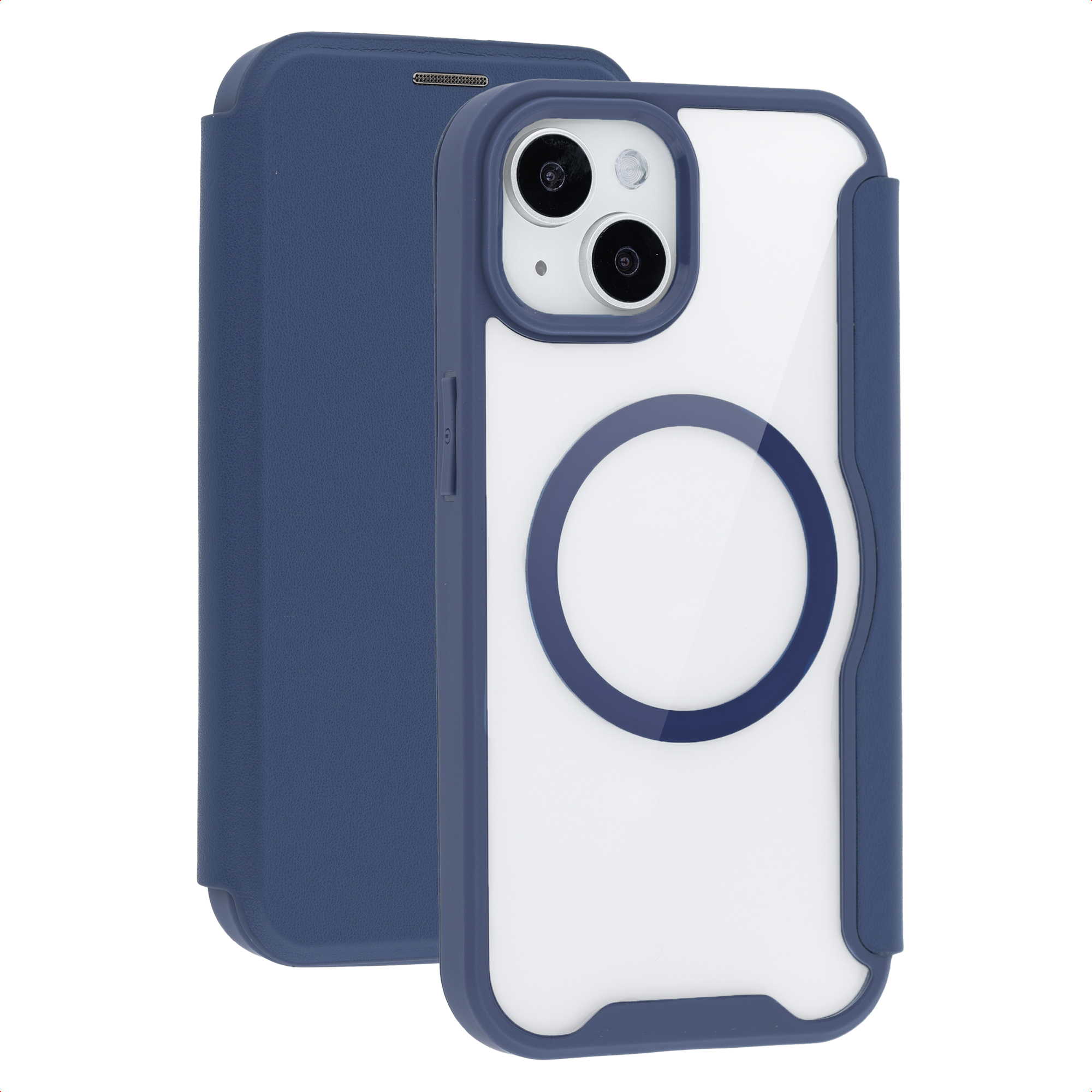 imoshion Bookcase Transparente avec MagSafe Apple iPhone 15 - Bleu