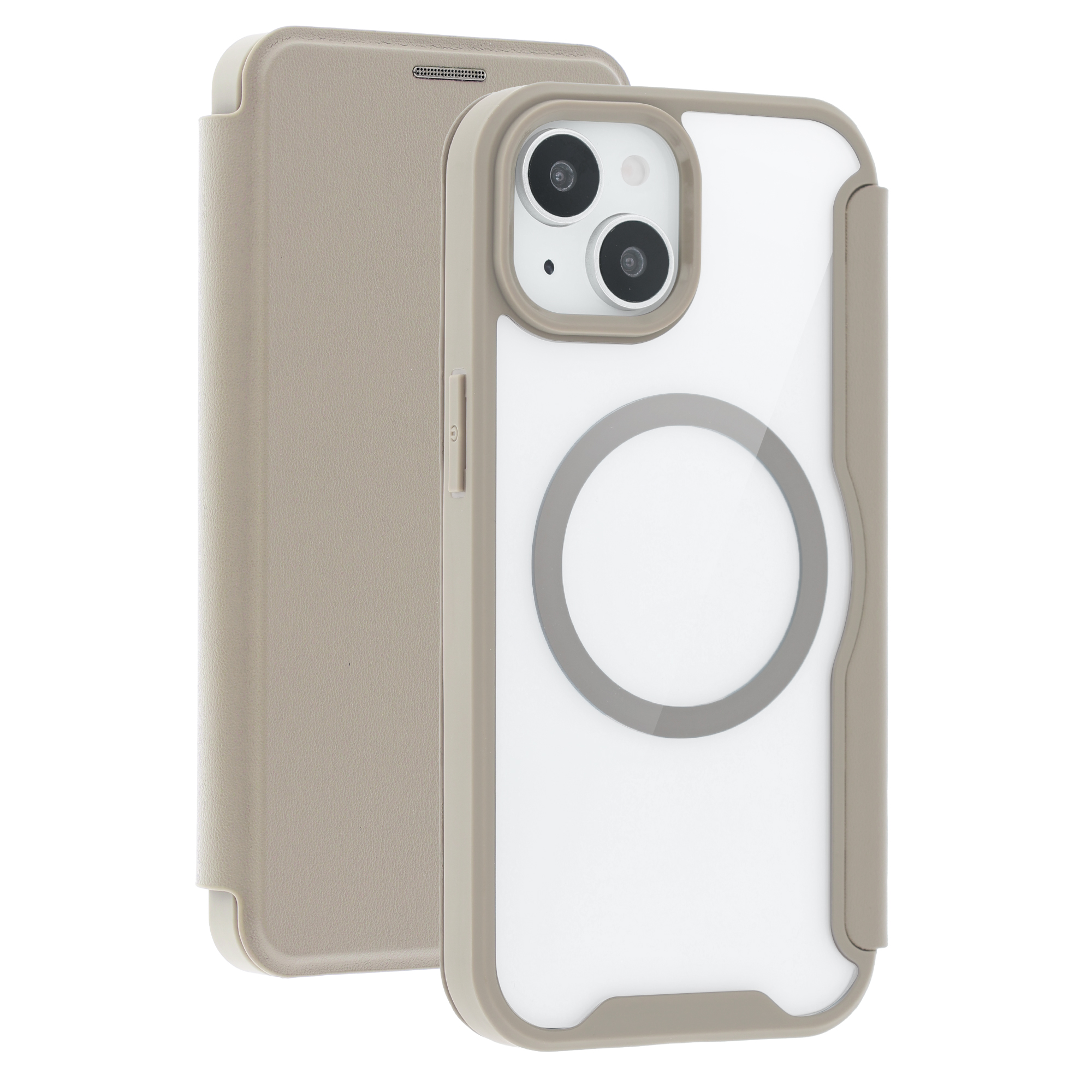imoshion Bookcase Transparente avec MagSafe Apple iPhone 15 - Beige