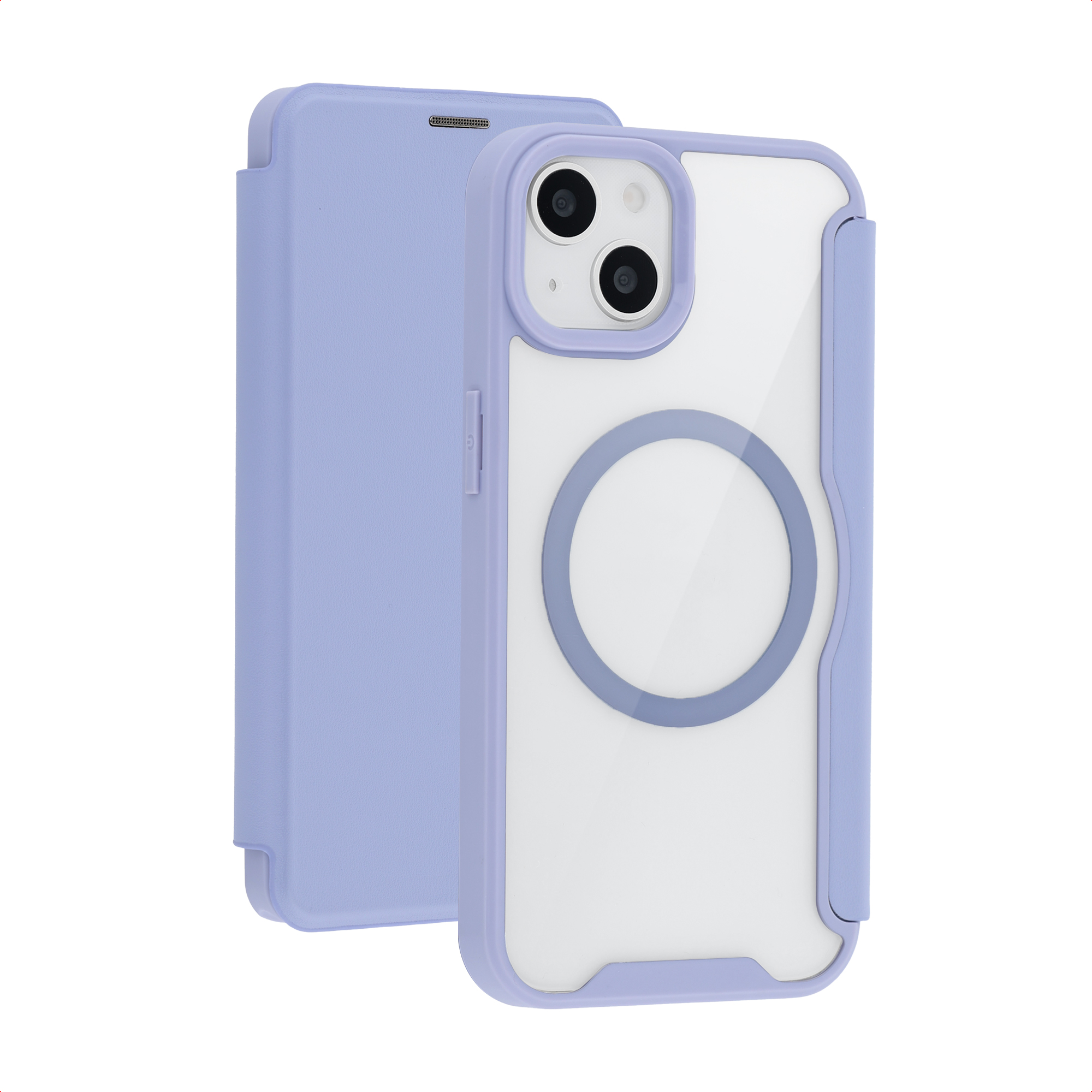 imoshion Bookcase Transparente avec MagSafe Apple iPhone 14 / 13 - Lilas