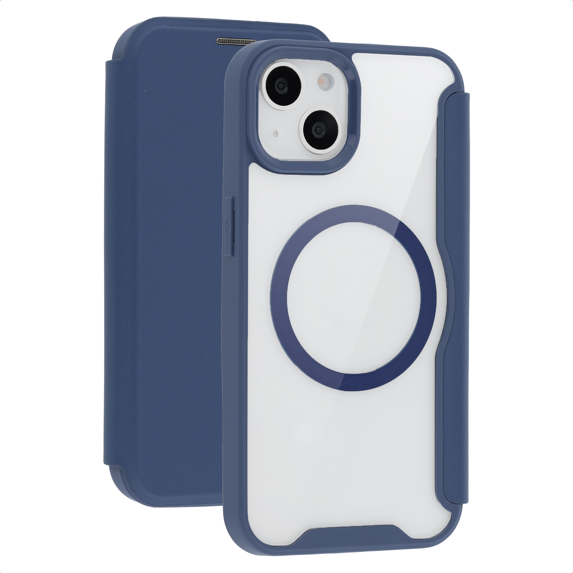 imoshion Bookcase Transparente avec MagSafe Apple iPhone 14 / 13 - Bleu
