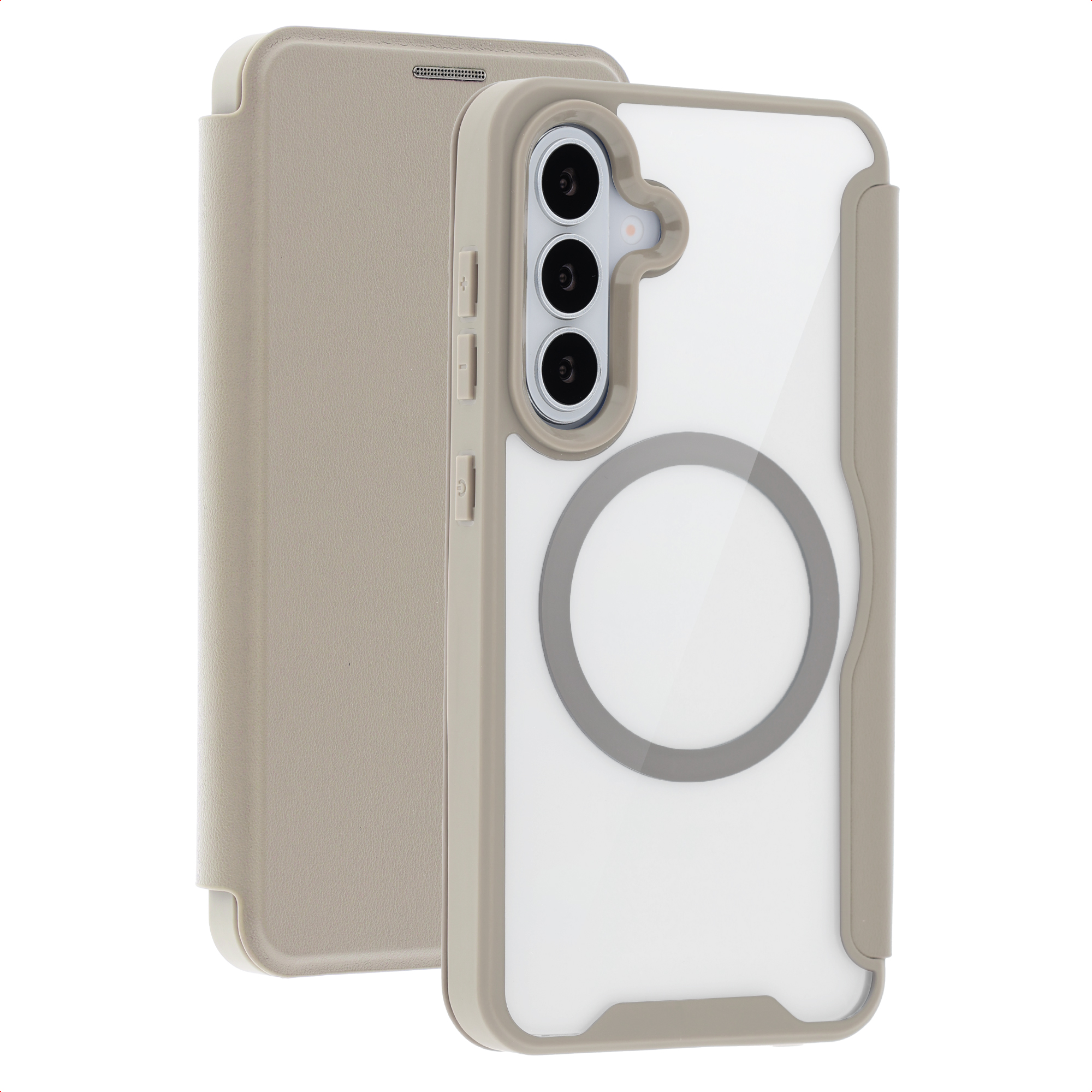 imoshion Bookcase Transparente avec MagSafe Samsung Galaxy S26 - Beige