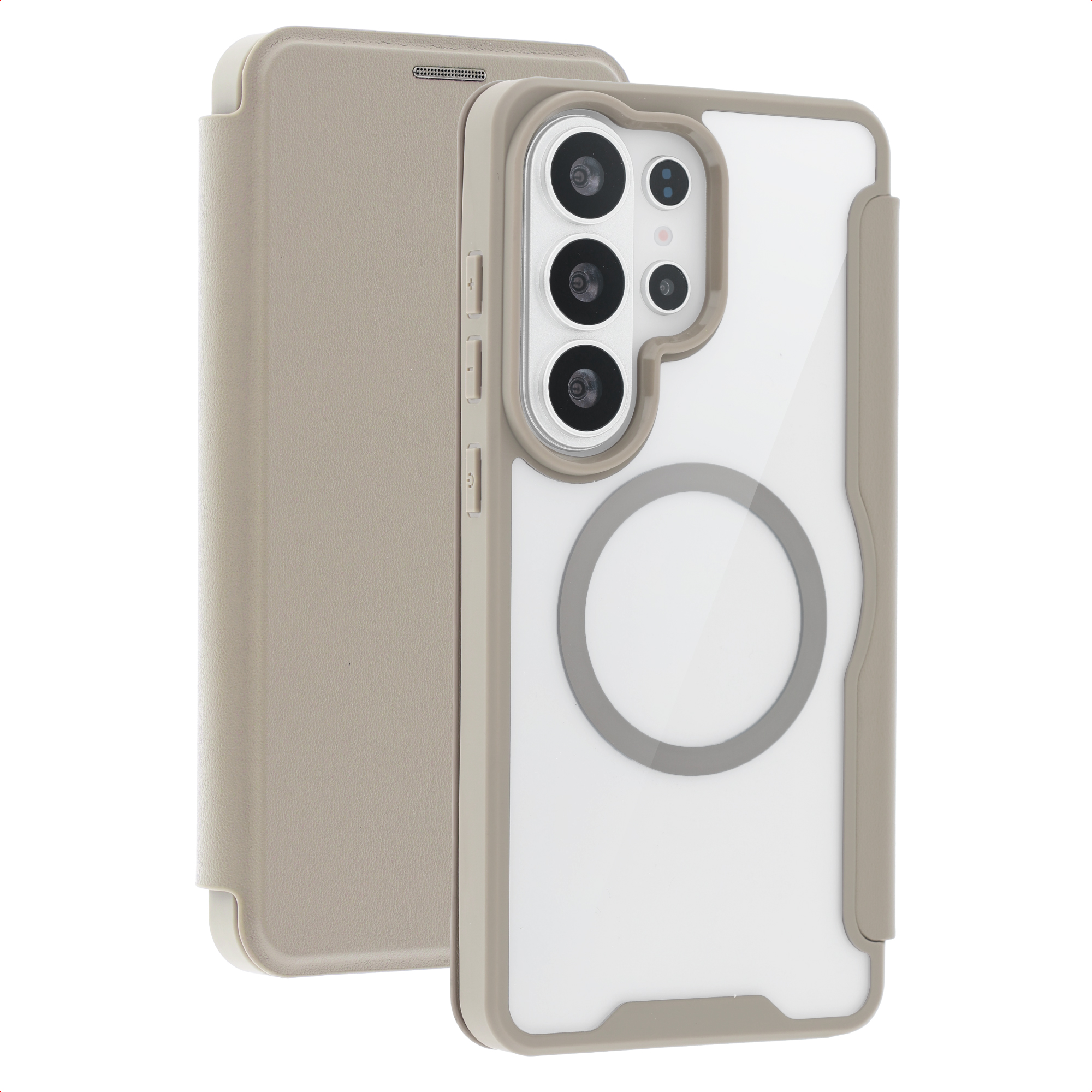 imoshion Transparante Bookcase met MagSafe voor de Samsung Galaxy S26 Ultra - Beige