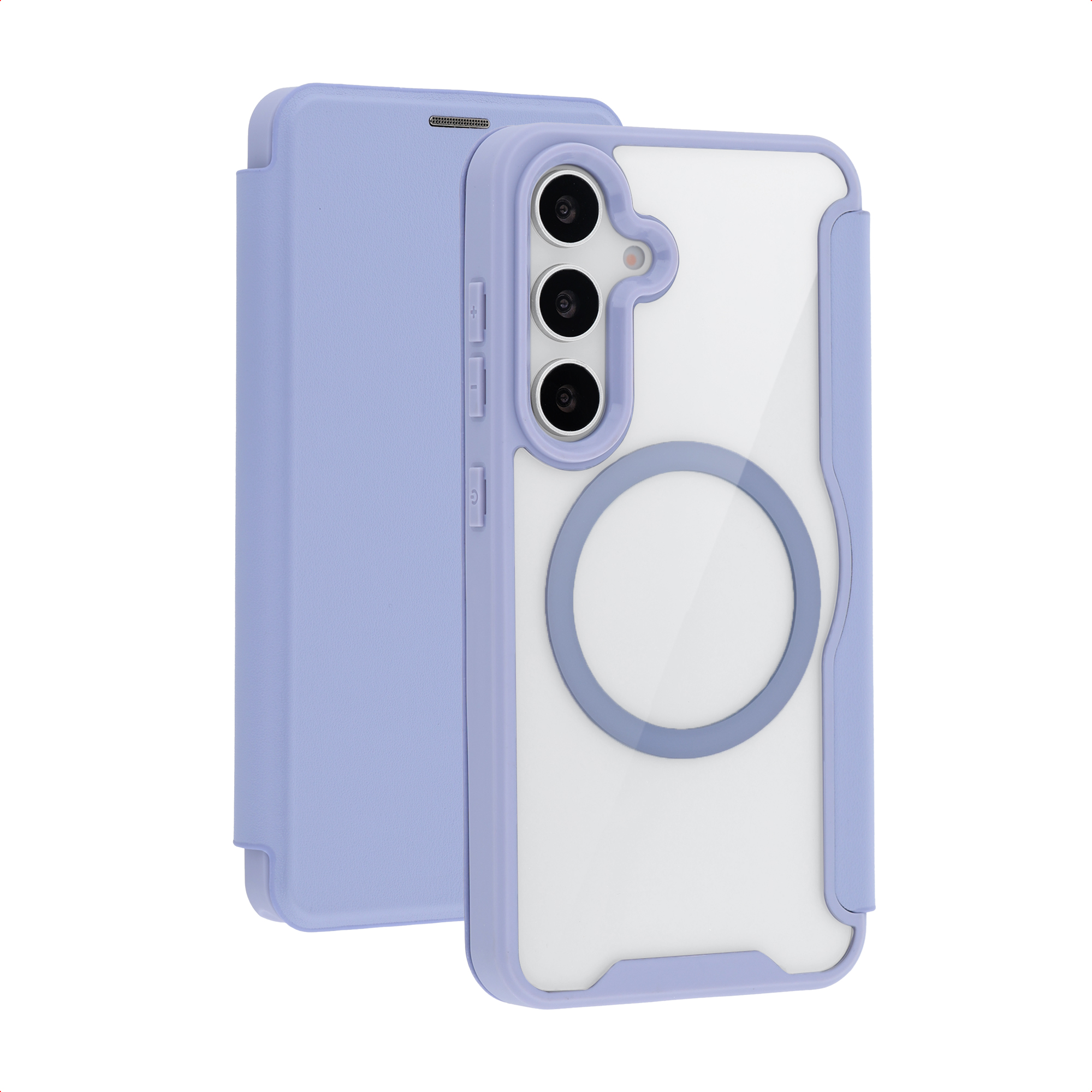 imoshion Bookcase Transparente avec MagSafe Samsung Galaxy S25 / S24 - Lilas