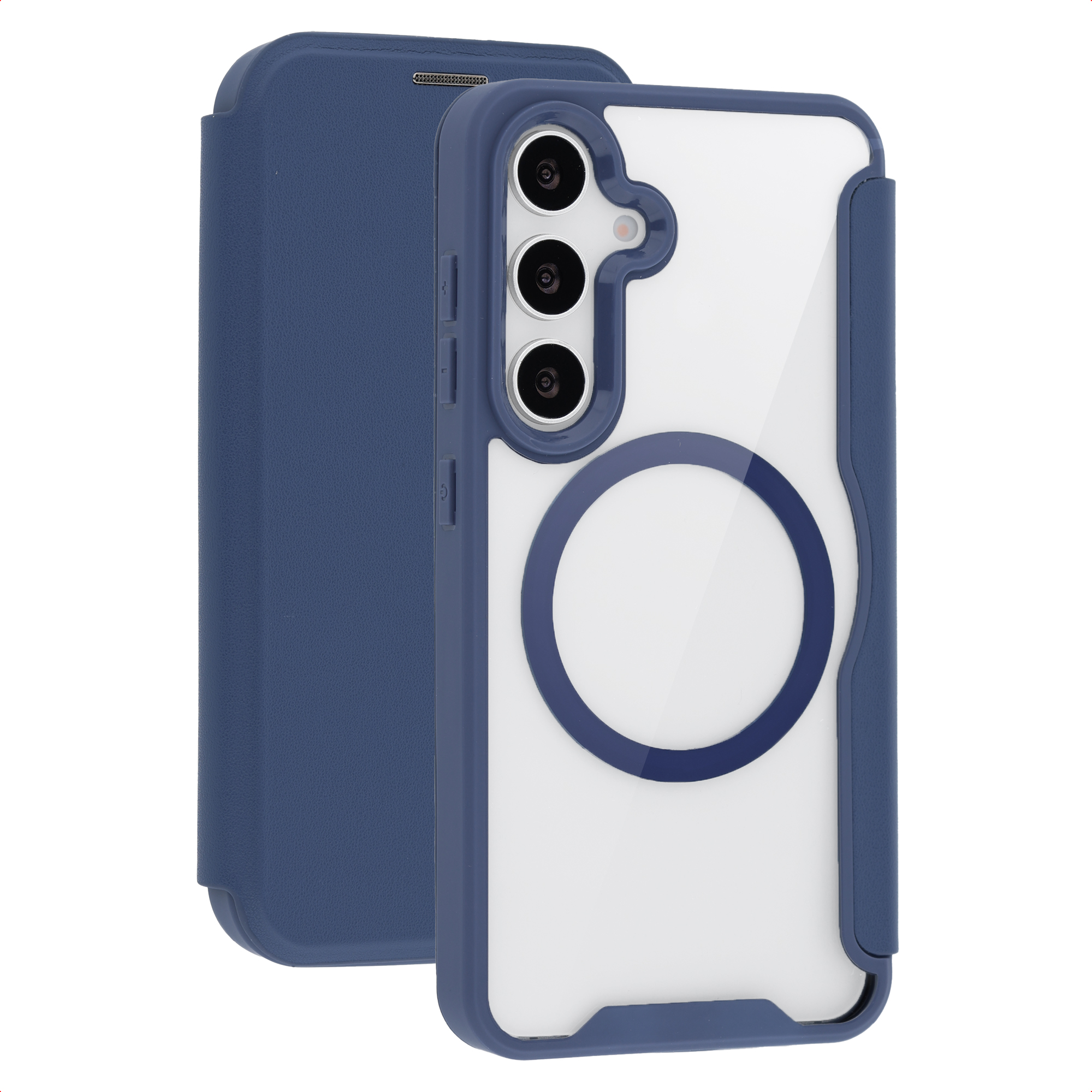 imoshion Bookcase Transparente avec MagSafe Samsung Galaxy S25 / S24 - Bleu