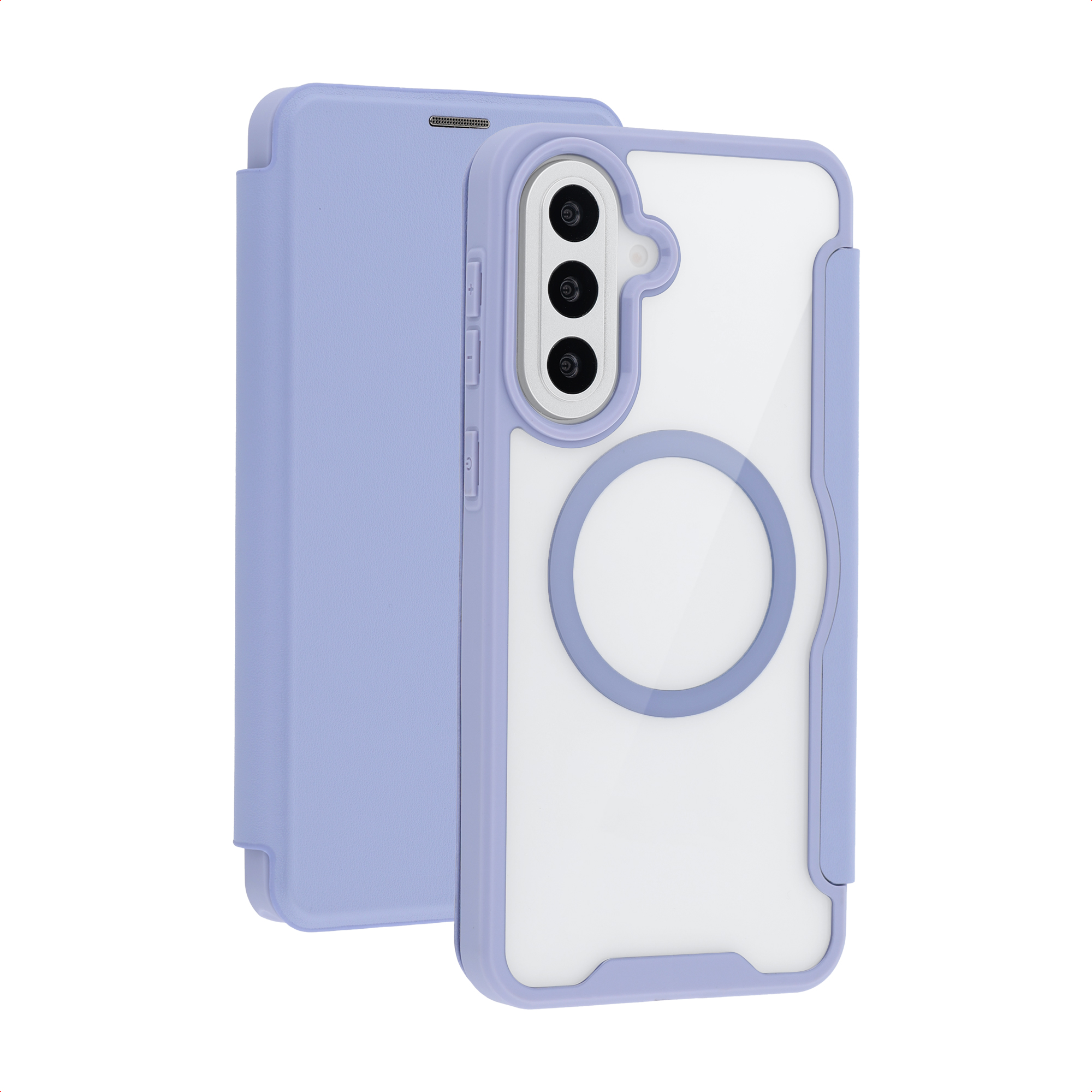 imoshion Transparante Bookcase met MagSafe voor de Samsung Galaxy A57 (5G) - Lila