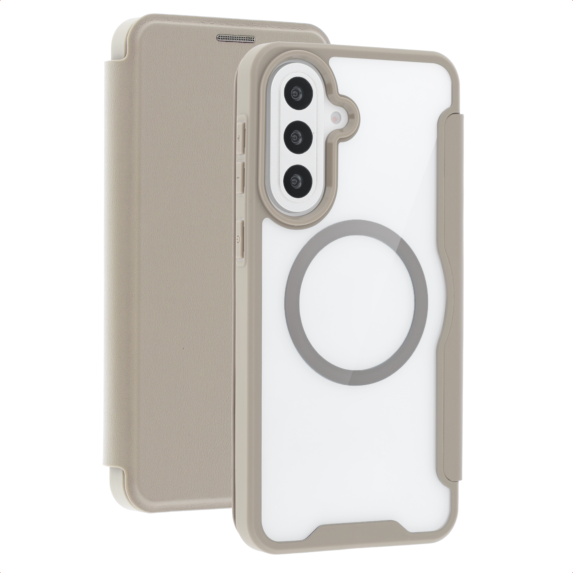 imoshion Bookcase Transparente avec MagSafe Samsung Galaxy A57 (5G) - Beige