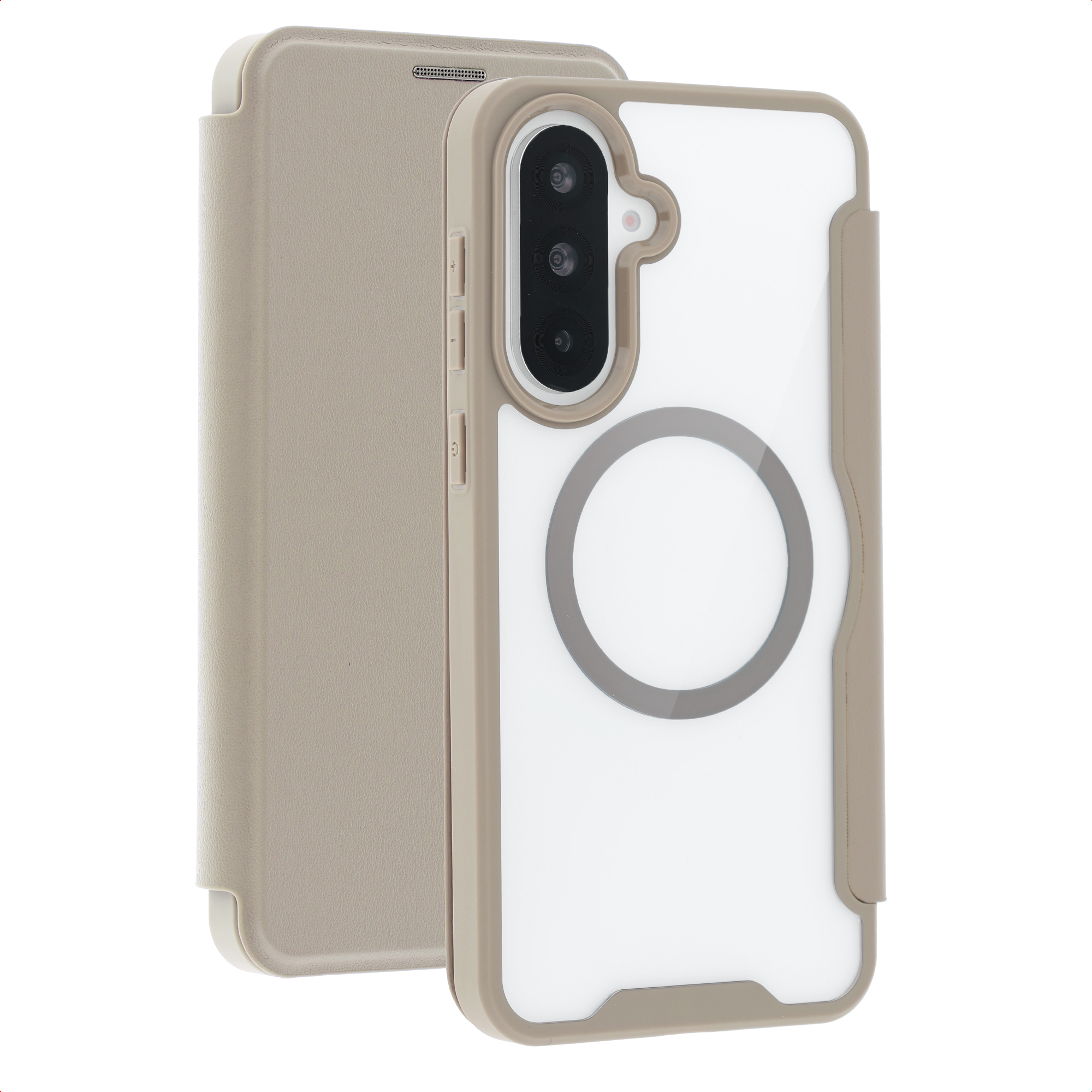 imoshion Bookcase Transparente avec MagSafe Samsung Galaxy A37 (5G) - Beige