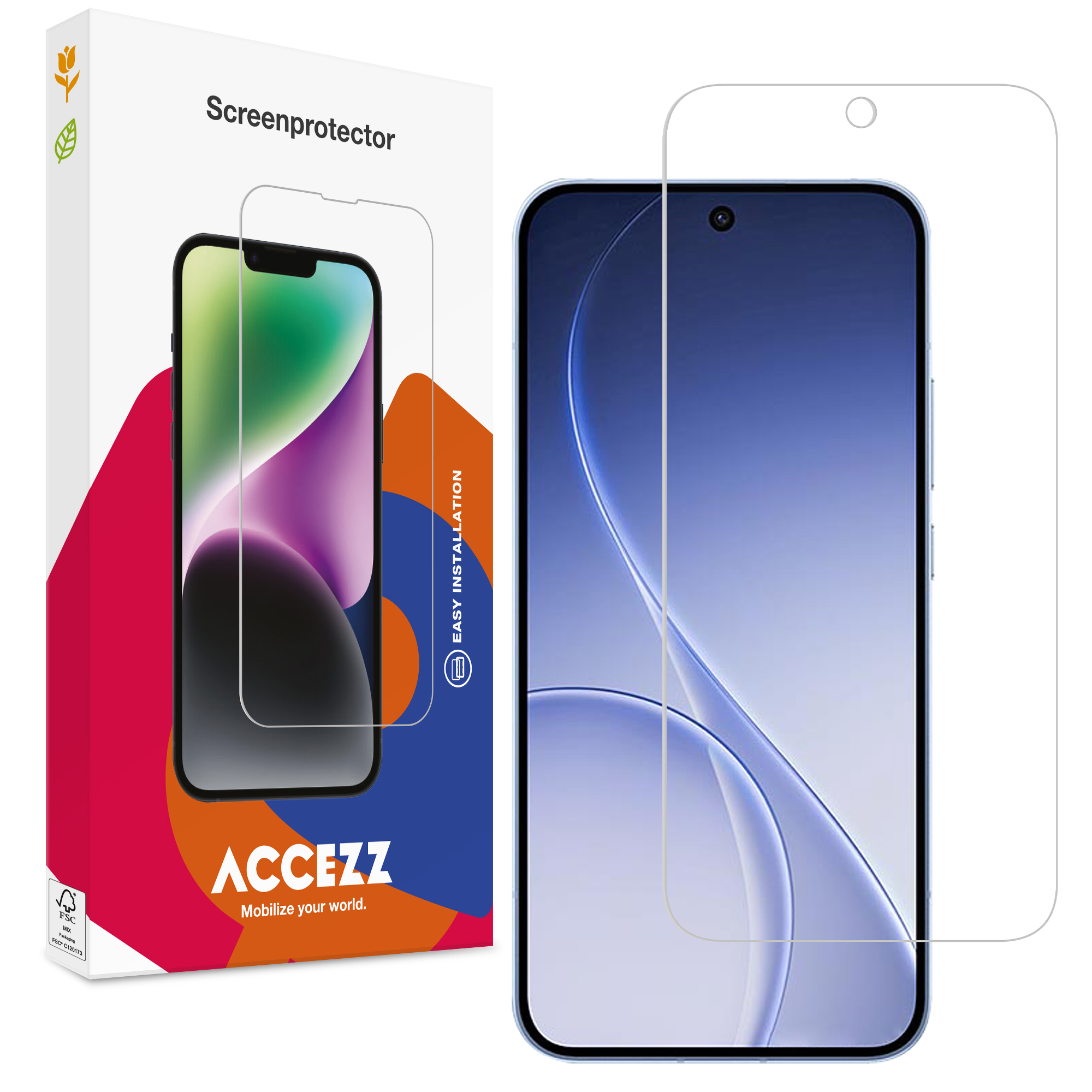 Accezz Gehard Glas Screenprotector voor de Oppo Reno15 F (5G)