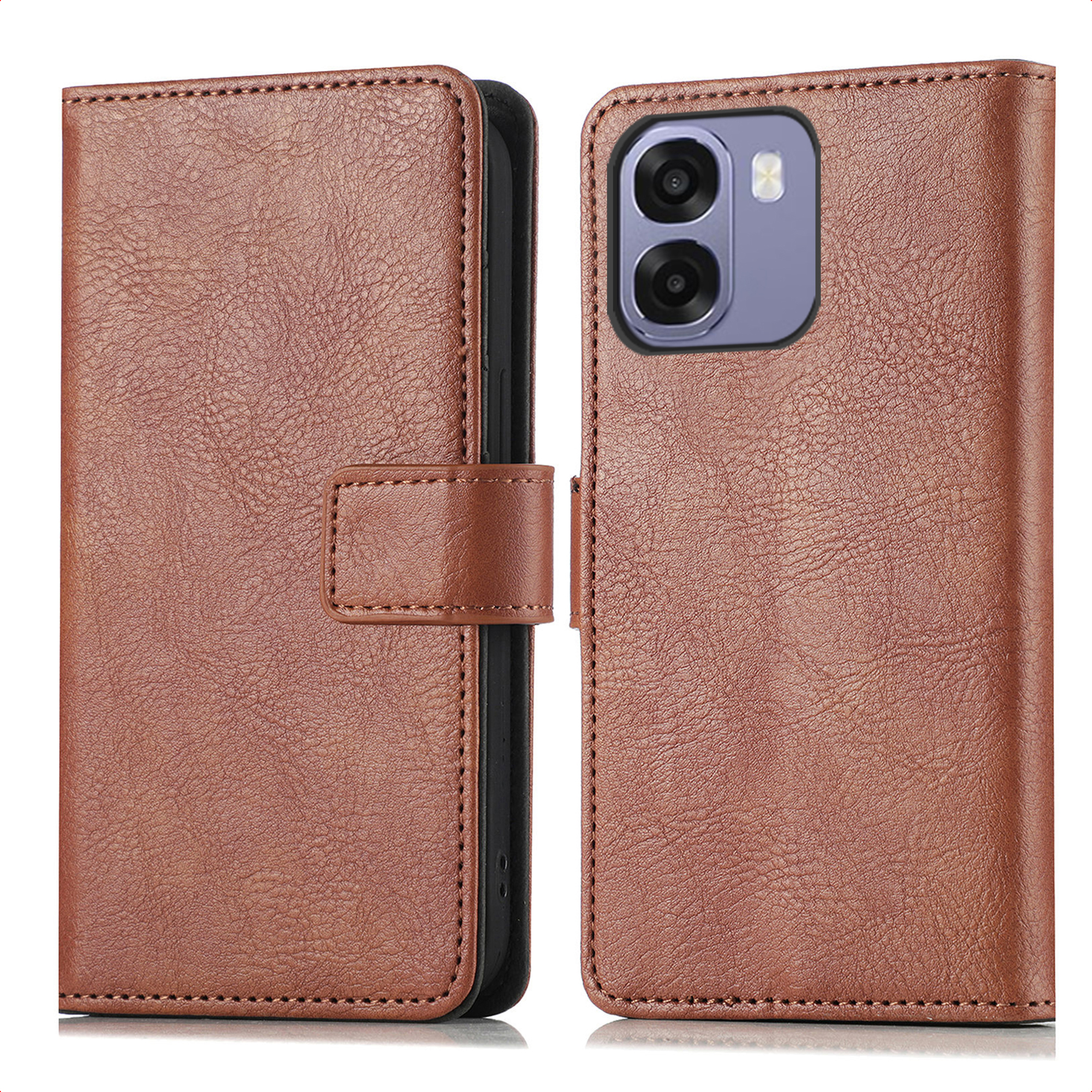 imoshion Luxe Bookcase voor de Oppo A6x (4G/5G) - Bruin